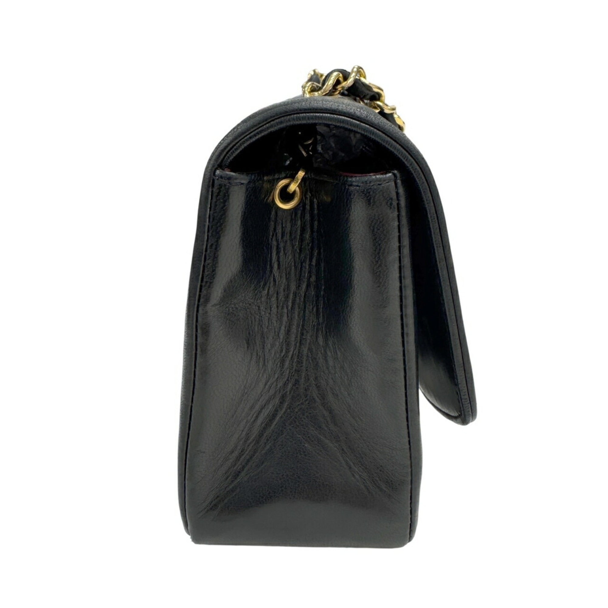 Chanel Matelasse Black Leather Shoulder Bag