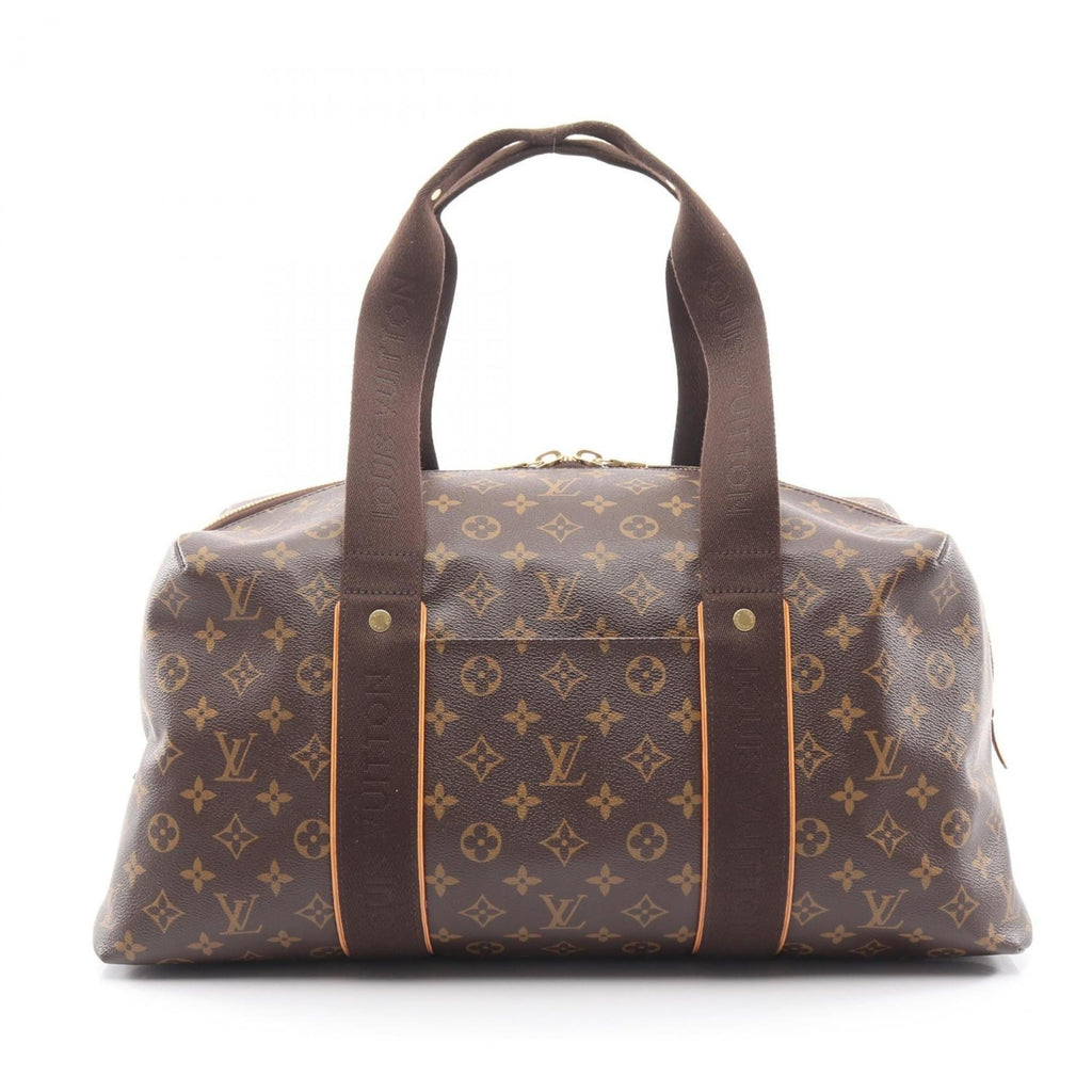 Louis Vuitton Brown Monogram Coated Canvas Leather Boston Bag