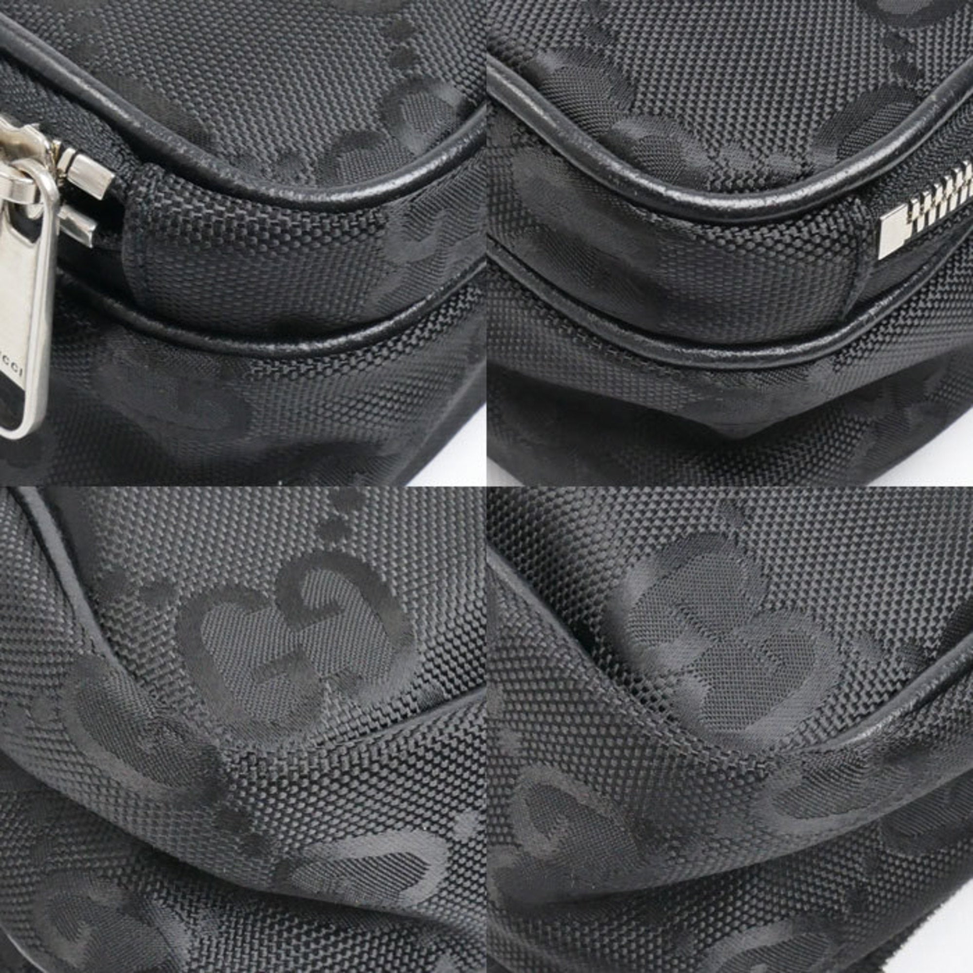 Gucci Black Nylon Leather Shoulder Bag (Pre-Owned)