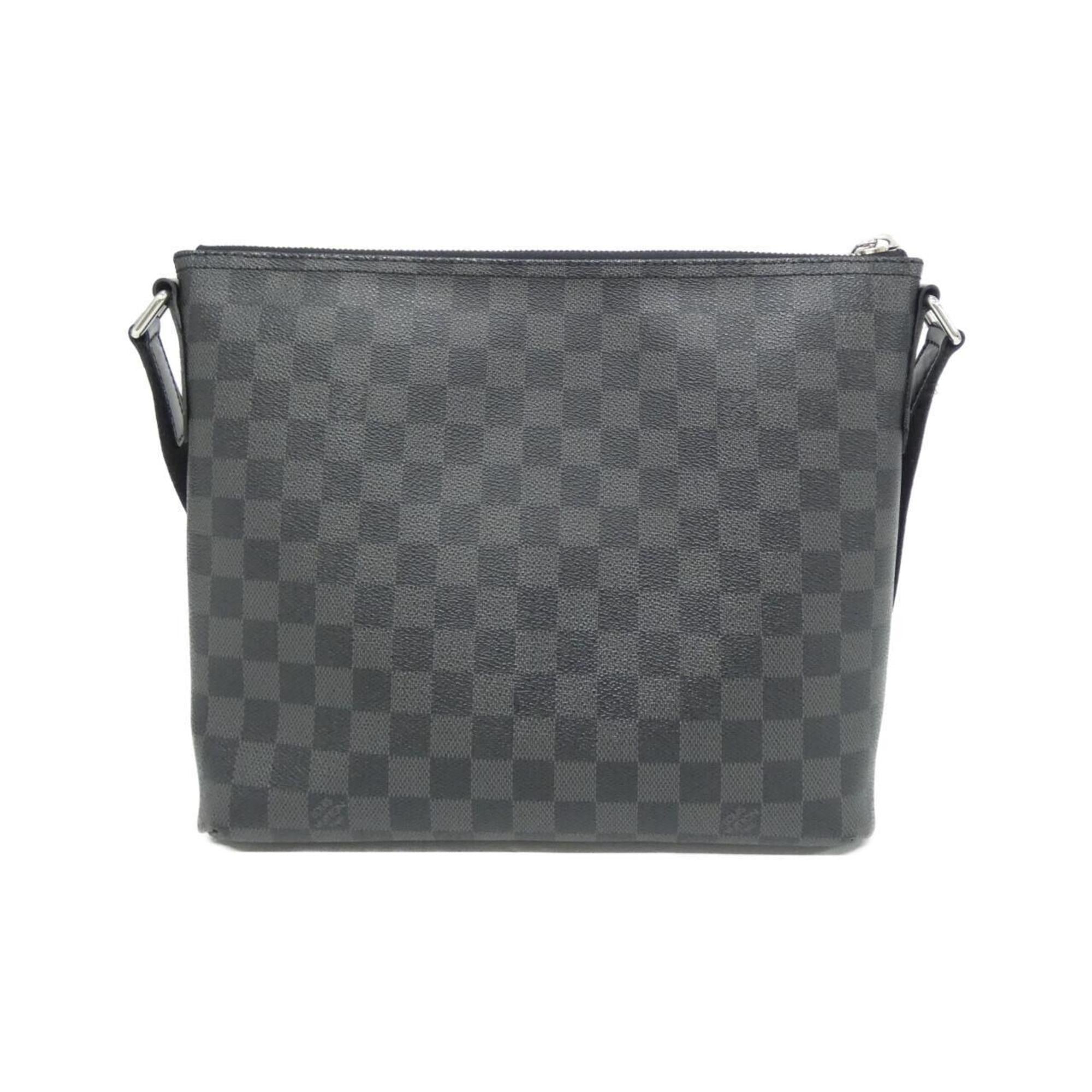 Louis Vuitton Dark Gray Graphite Coated Canvas Shoulder Bag