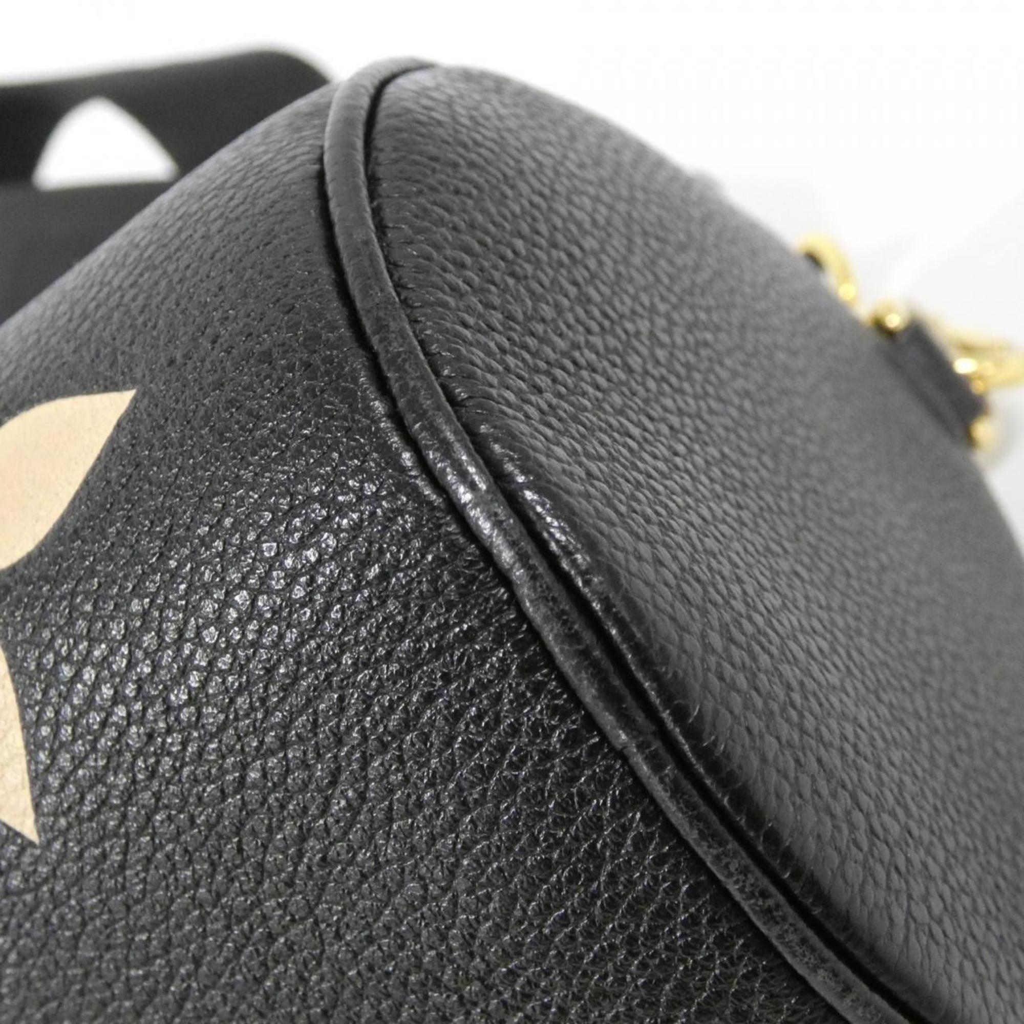 Louis Vuitton Monogram Empreinte Beige Black Leather Shoulder Bag