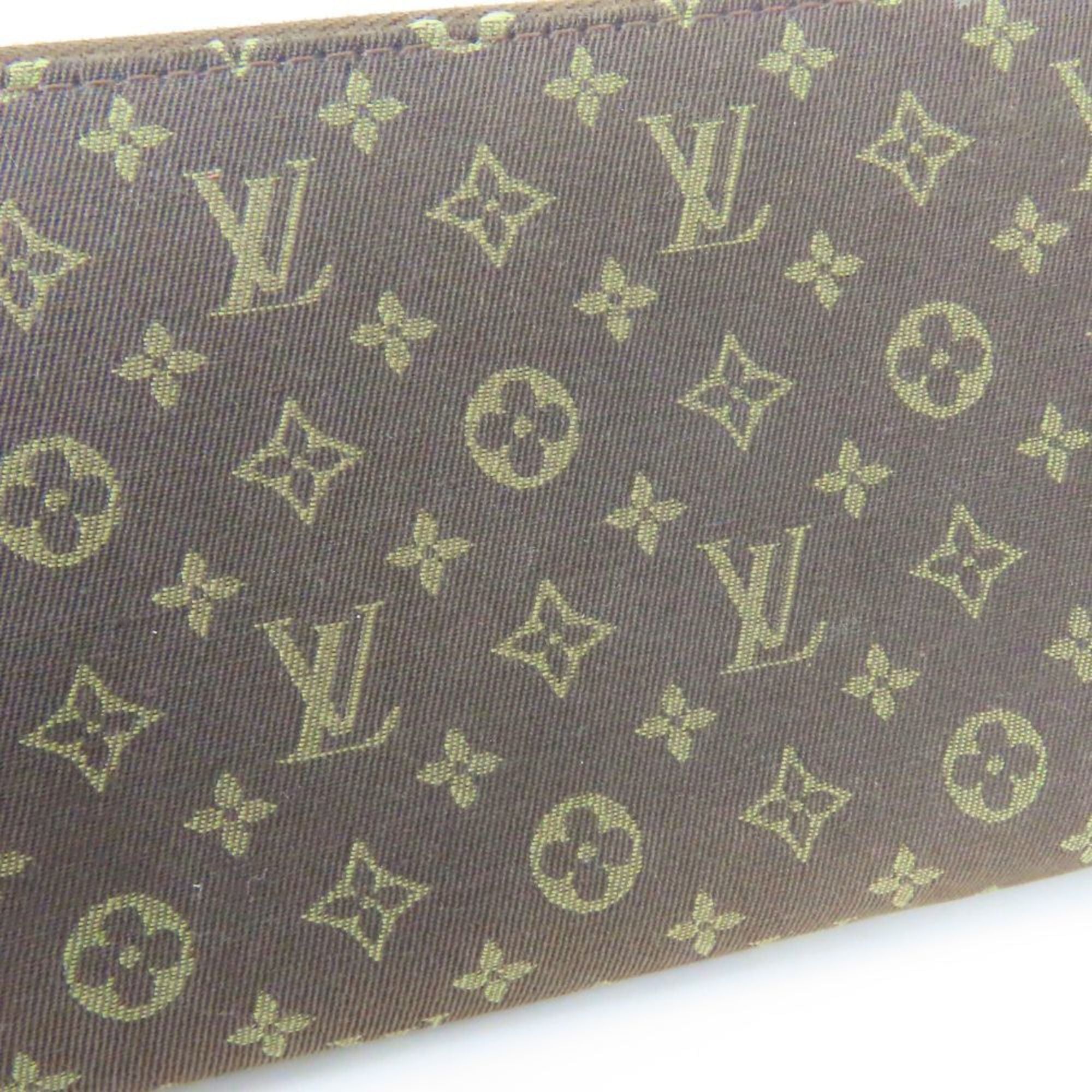 Louis Vuitton Brown Ebene Monogram Mini Lin Long Wallet