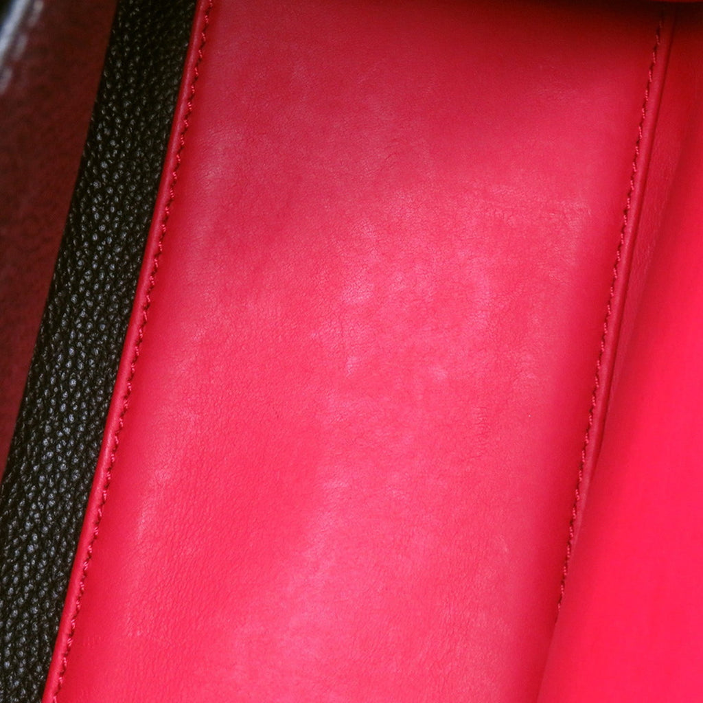 Louis Vuitton Noir Rouge Leather Handbag Shoulder Bag