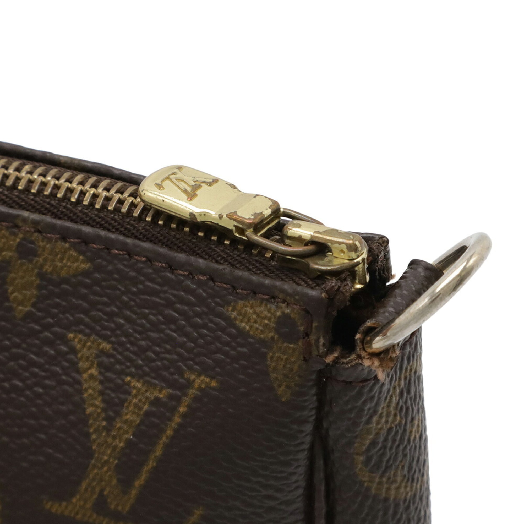Louis Vuitton Brown Canvas Handbag Pochette Pouch