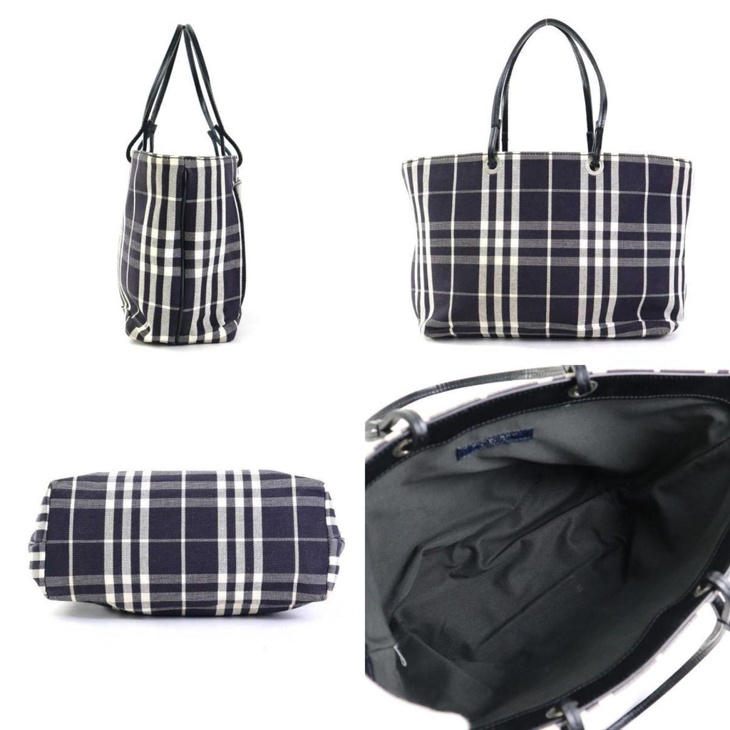 Burberry Black Canvas Leather Handbag