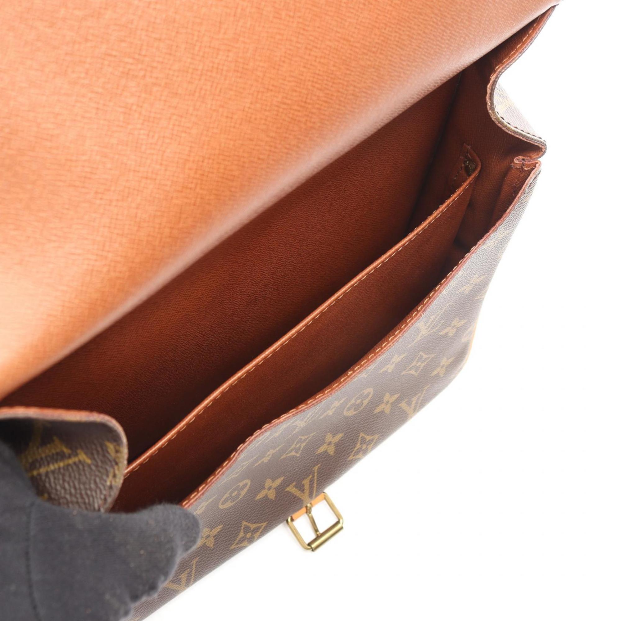 Louis Vuitton Brown Monogram Coated Canvas Leather Handbag Shoulder Bag