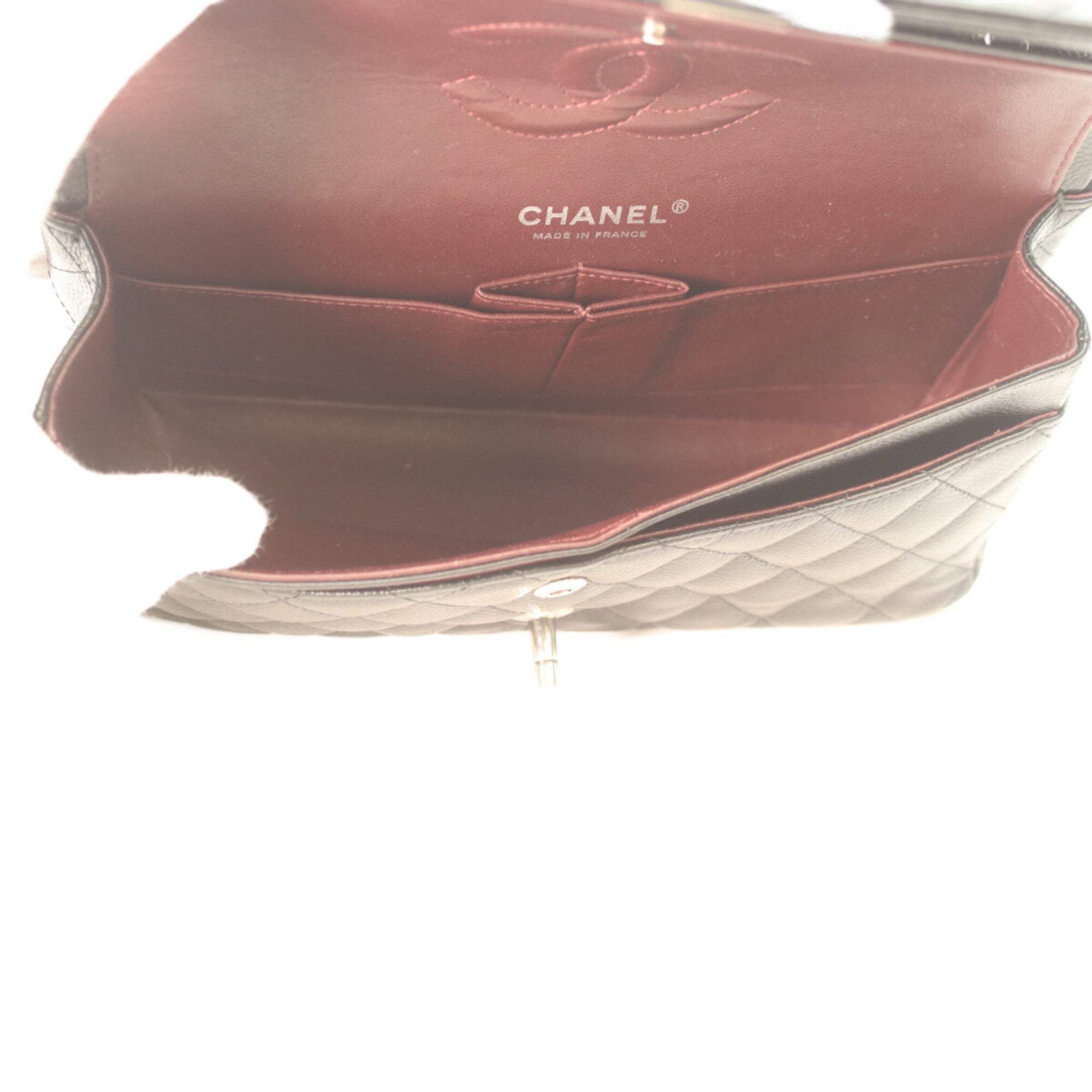 Chanel Matelasse Black Grained Calfskin Shoulder Bag