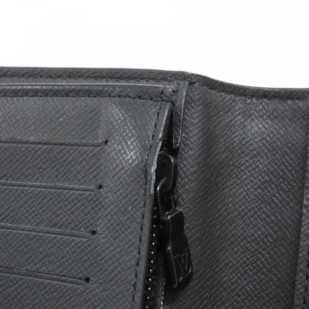 Louis Vuitton Blue Navy Black Coated Canvas Long Wallet