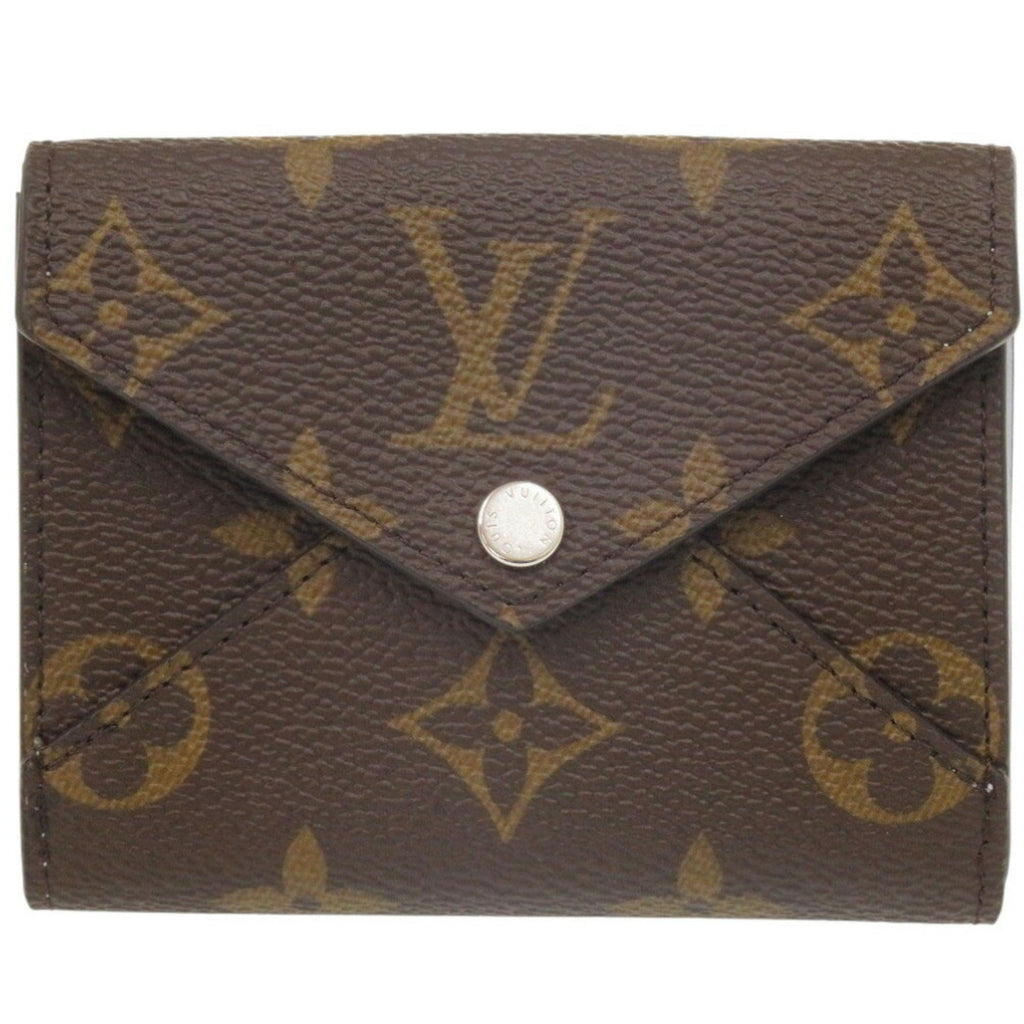 Louis Vuitton Blue Brown Monogram Monogram Leather Wallet (Tri-Fold)