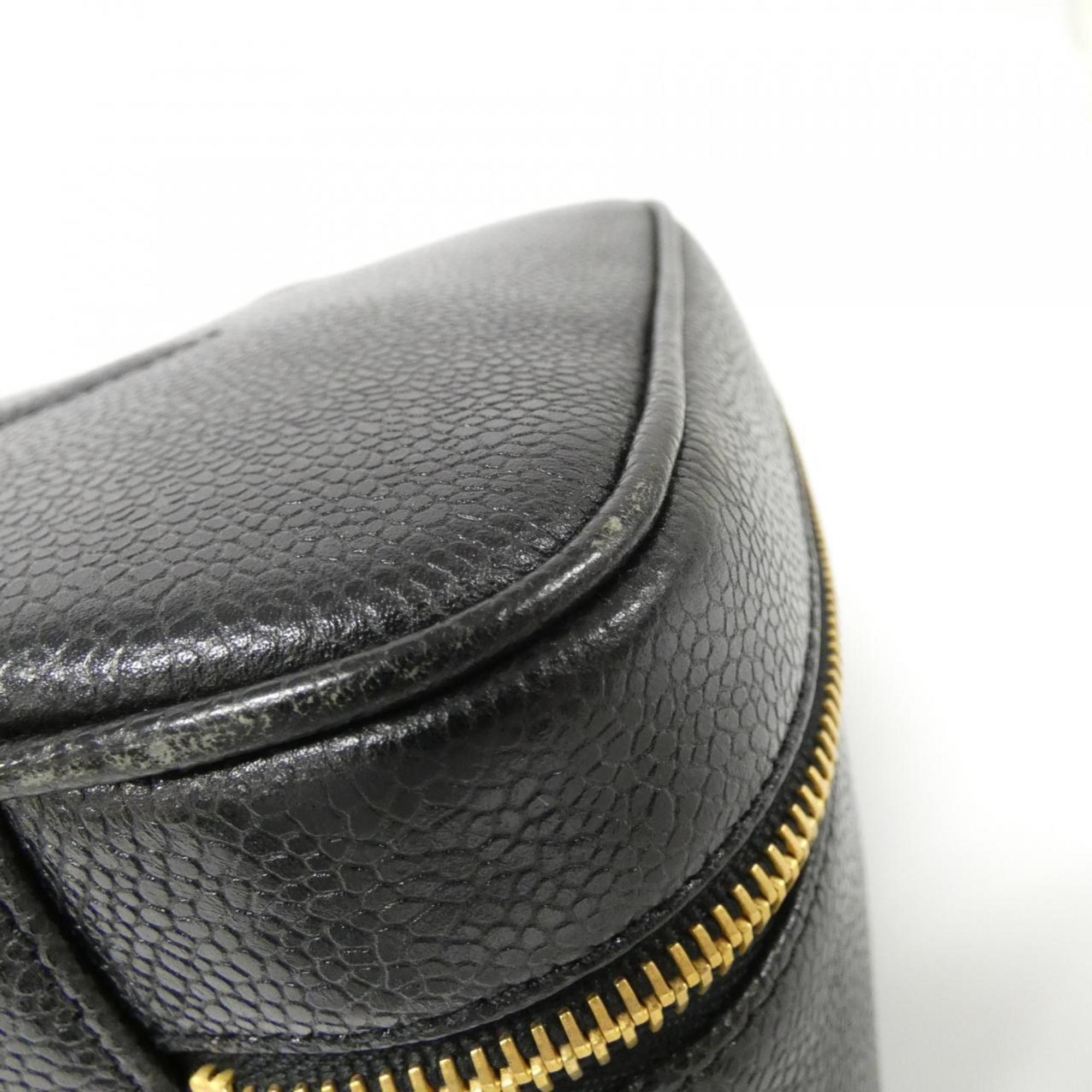 Chanel Black Caviar Leather Handbag