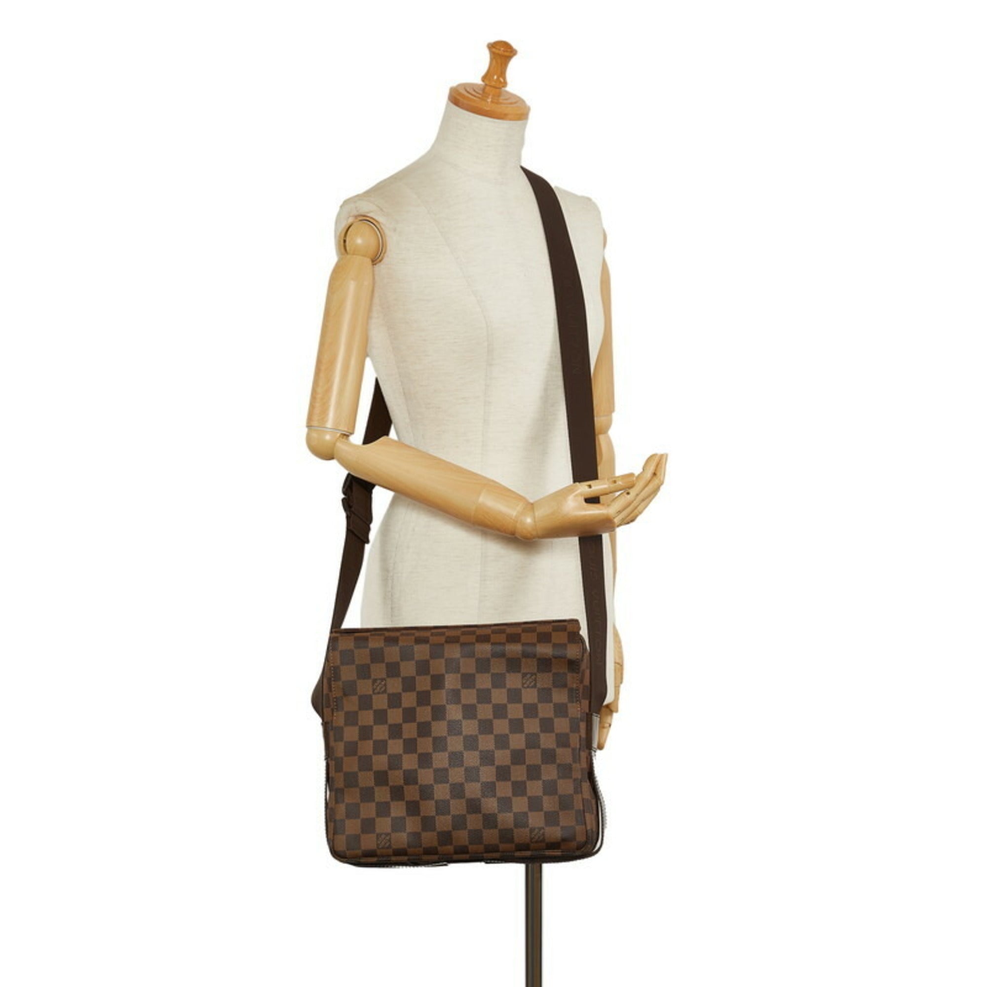 Louis Vuitton Brown Damier Canvas Pvc Leather Shoulder Bag