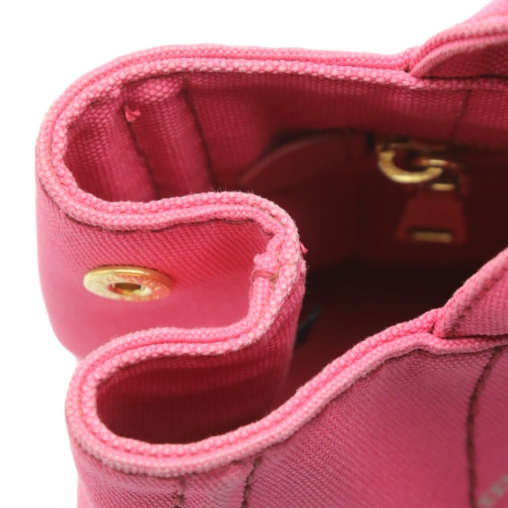 Prada Canapa Pink Cotton Canvas Tote Bag