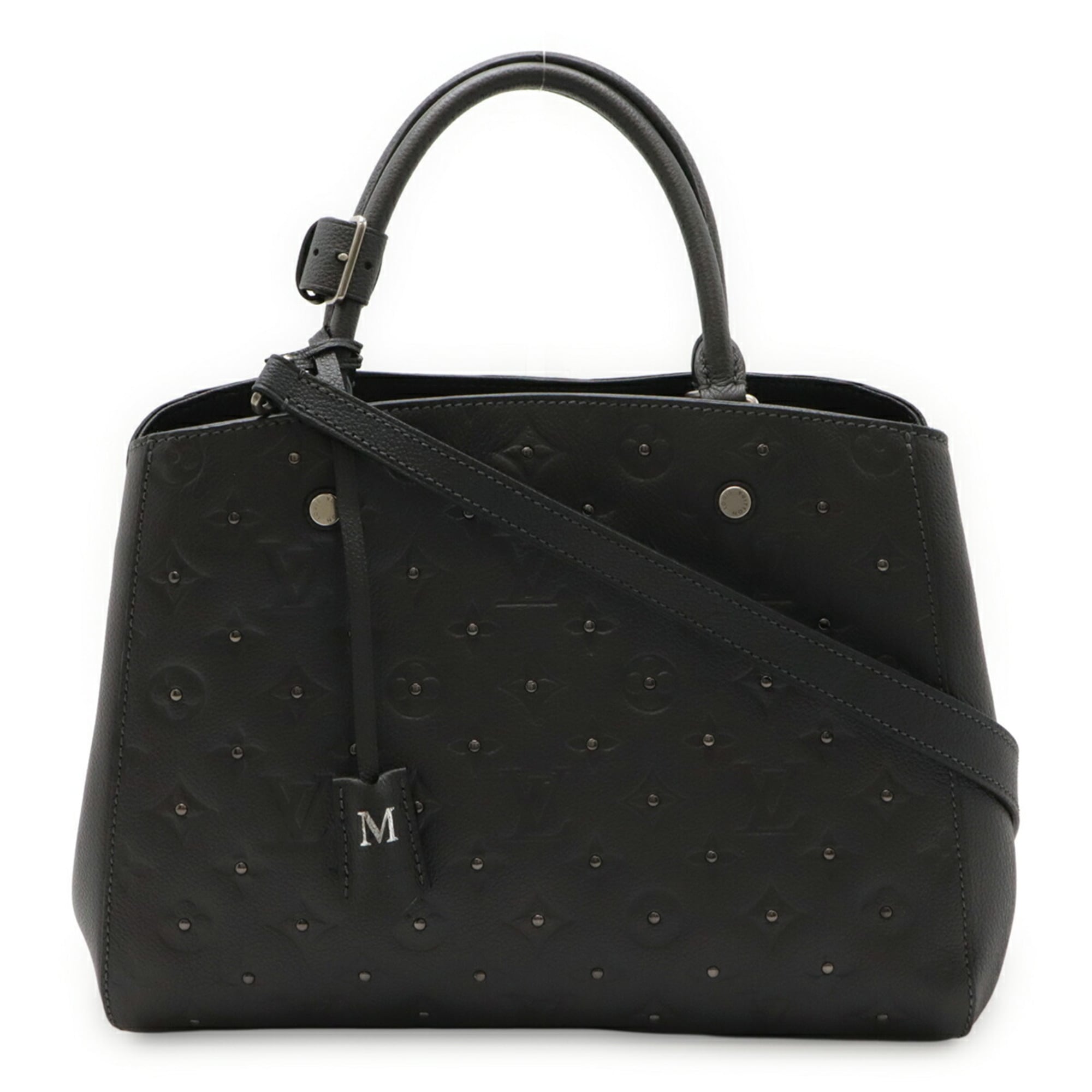 Louis Vuitton Black Noir Monogram Empreinte Handbag Shoulder Bag
