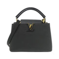 Louis Vuitton Black Leather Handbag Shoulder Bag