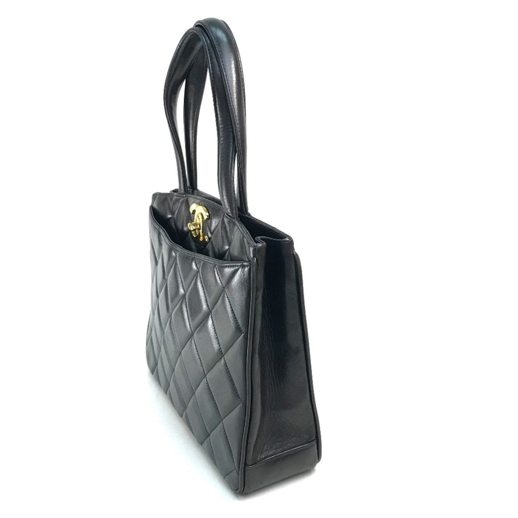 Chanel Black Leather Tote Bag