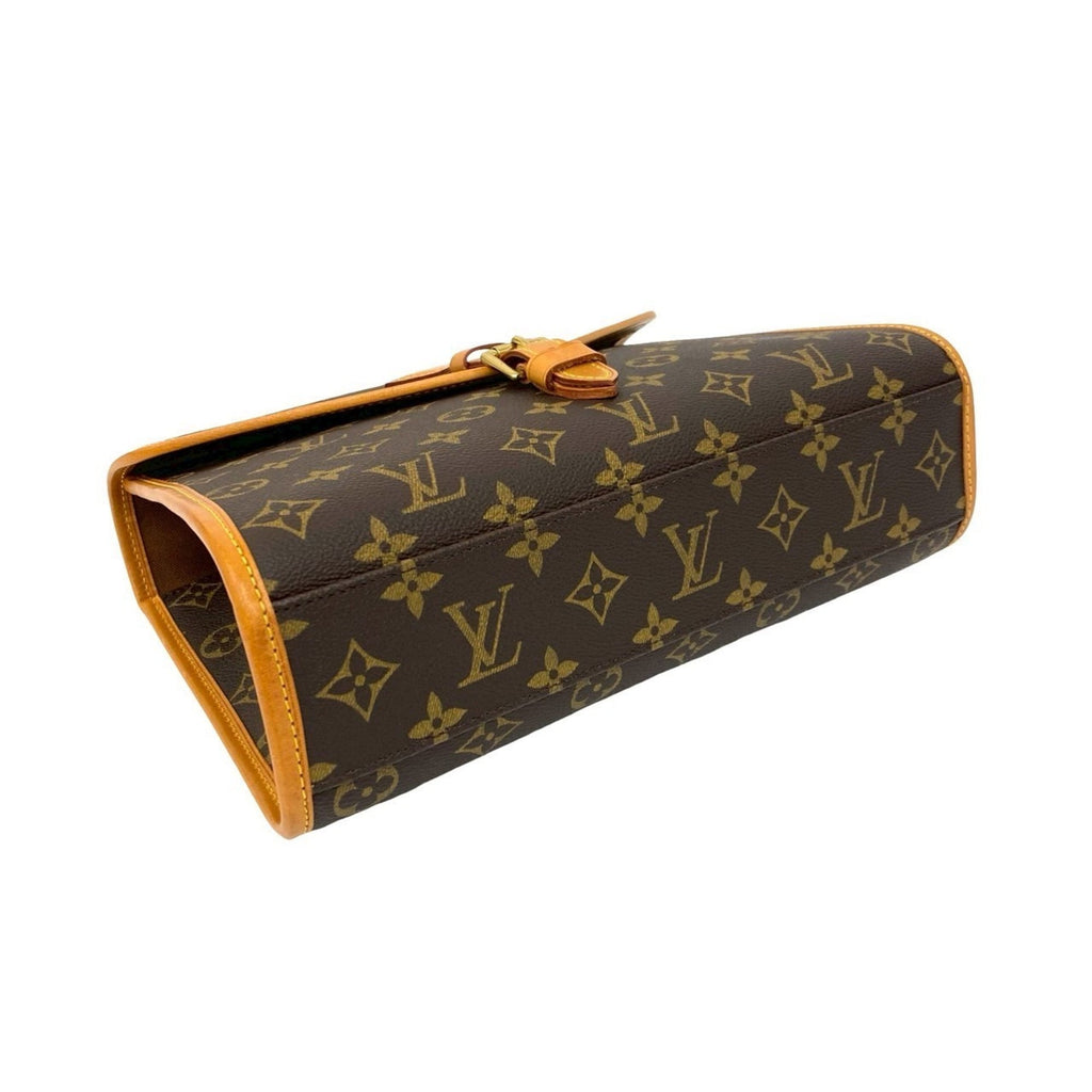 Louis Vuitton Brown Leather Pvc Handbag Shoulder Bag
