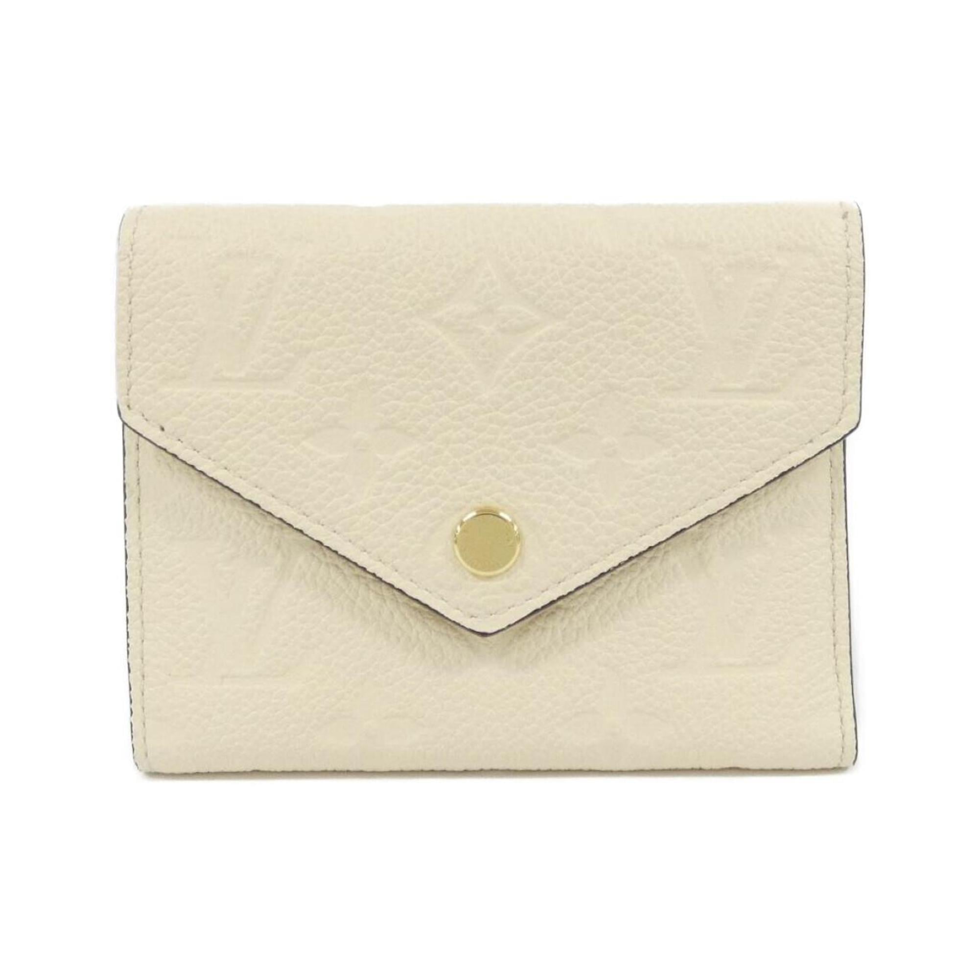 Louis Vuitton Cream Leather Wallet (Tri-Fold)