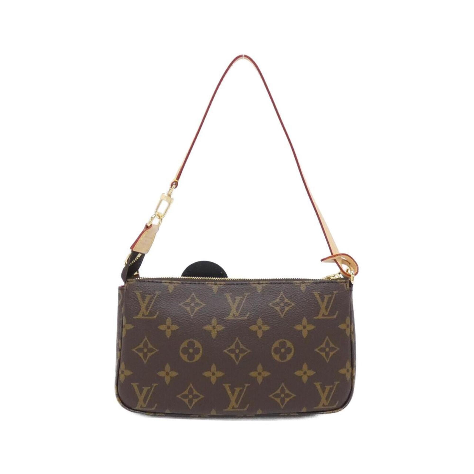 Louis Vuitton Marron Coated Canvas Pochette Pouch