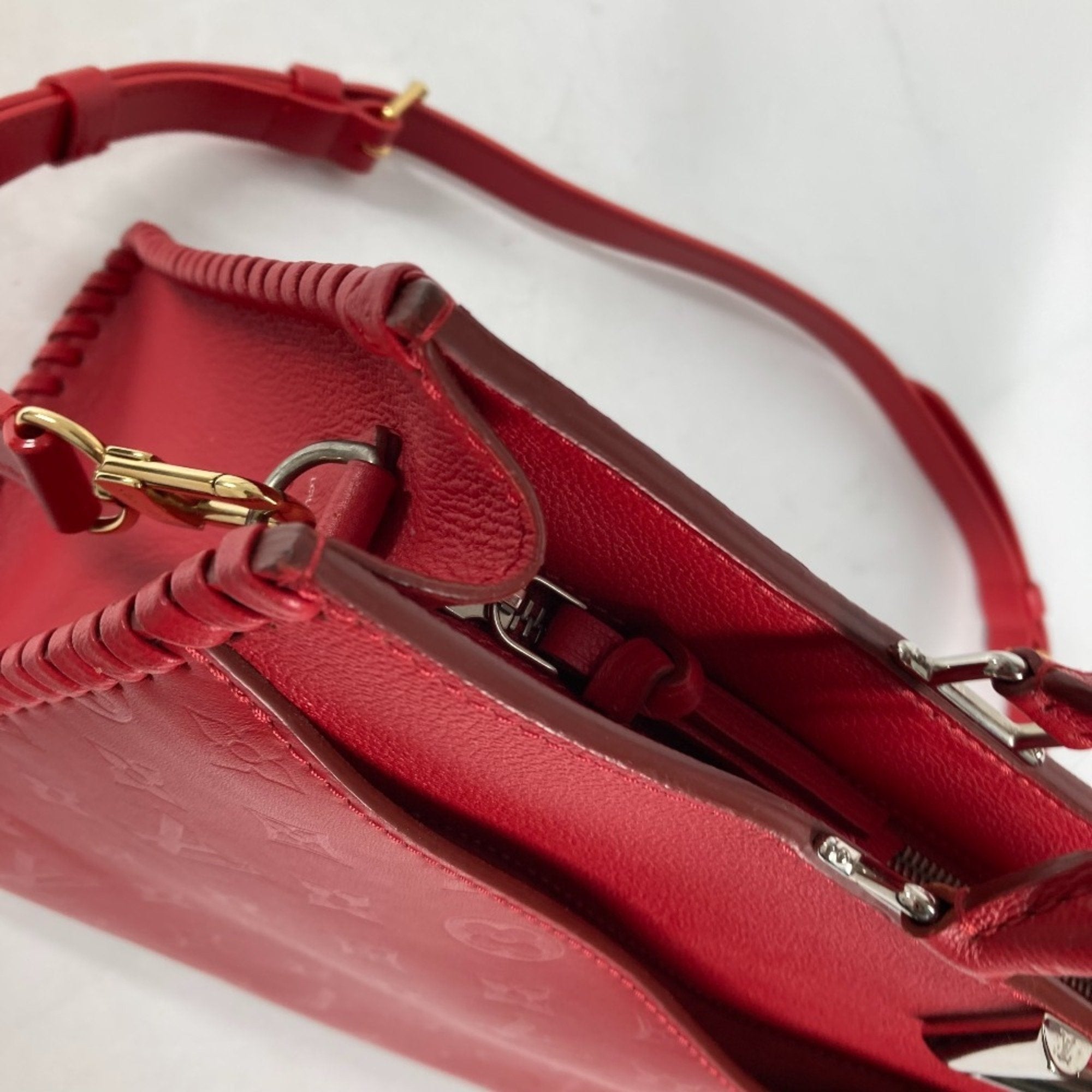 Louis Vuitton Monogram Red Color Ruby Monogram Handbag Shoulder Bag Tote Bag