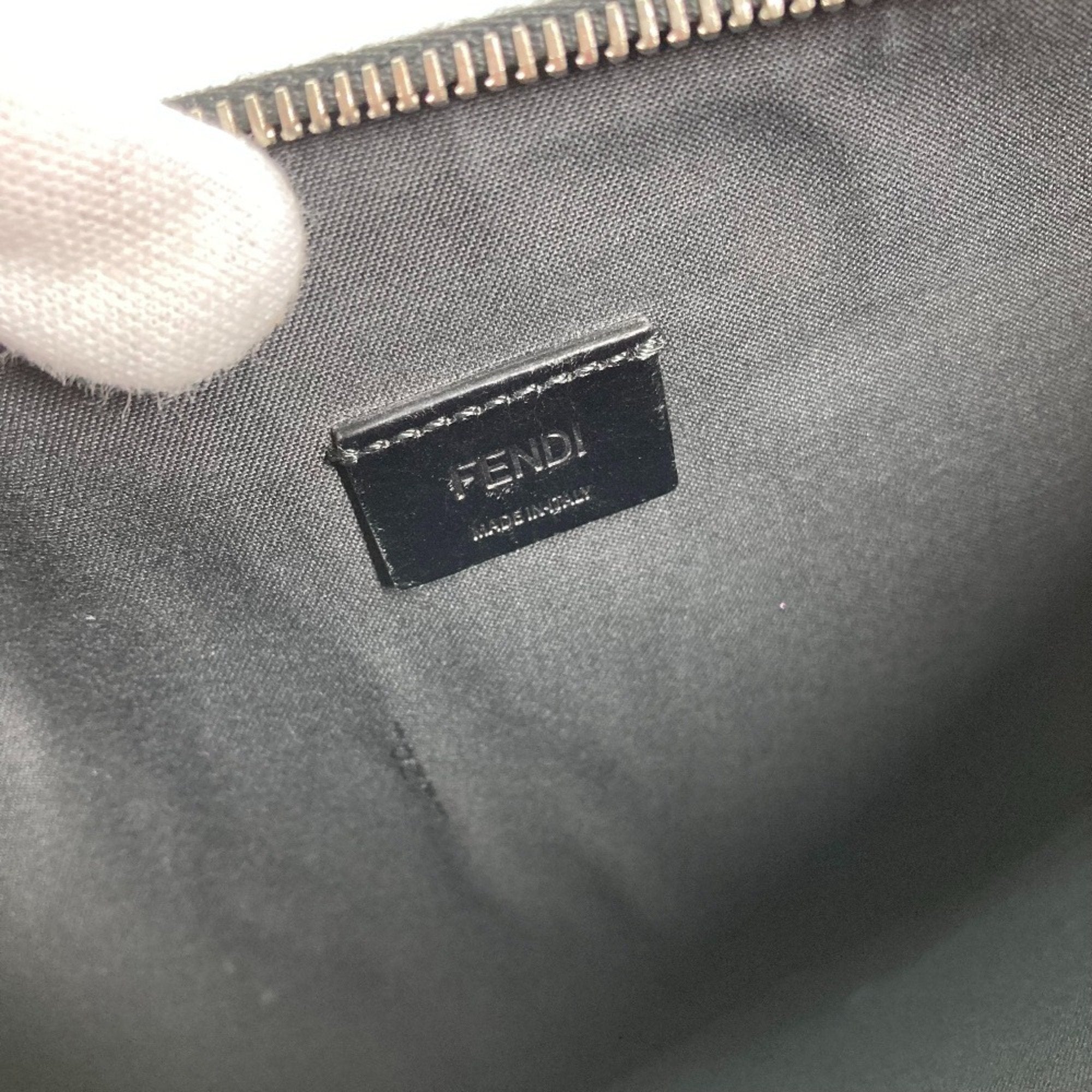 Fendi Black Leather Clutch Bag