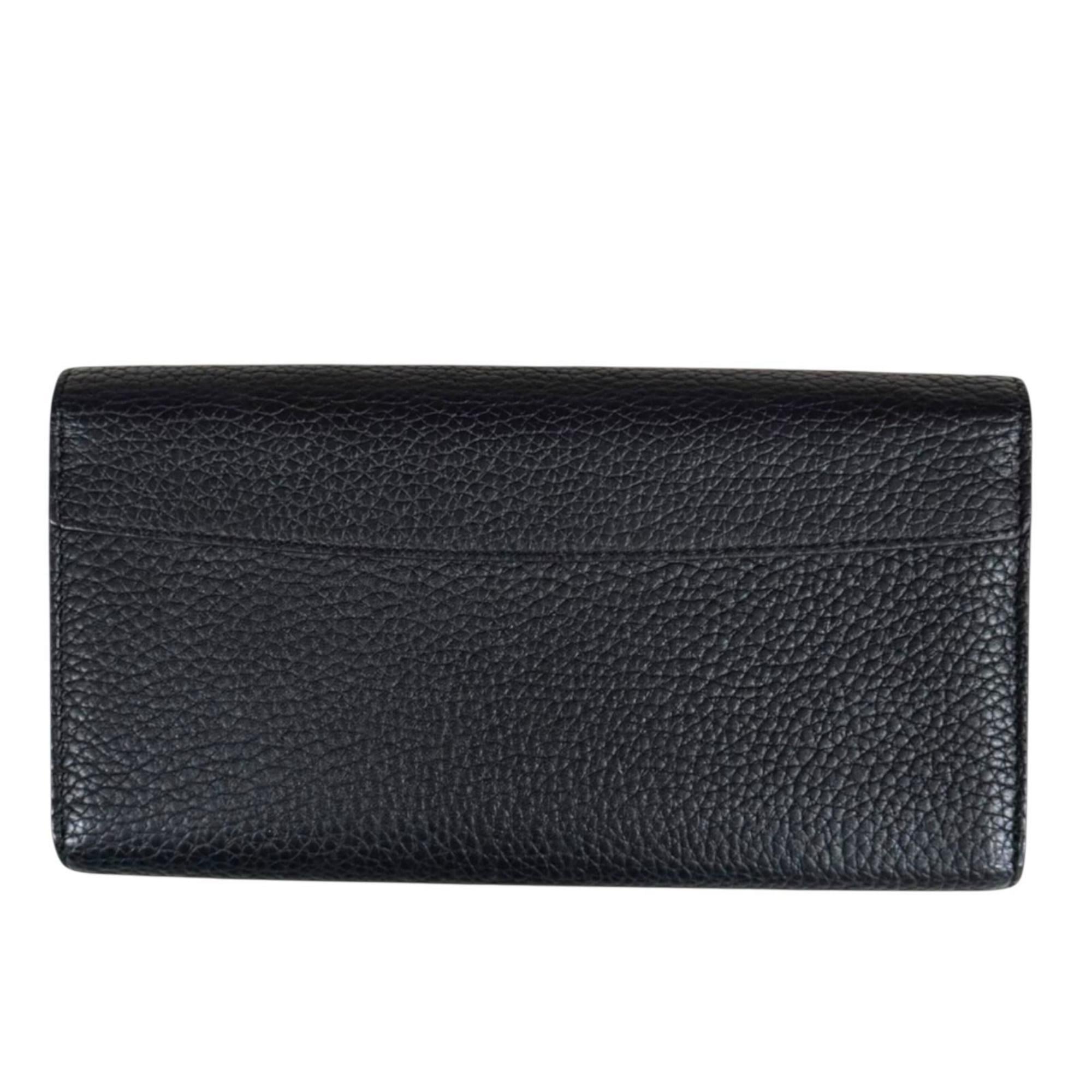 Louis Vuitton Black Noir Leather Long Wallet