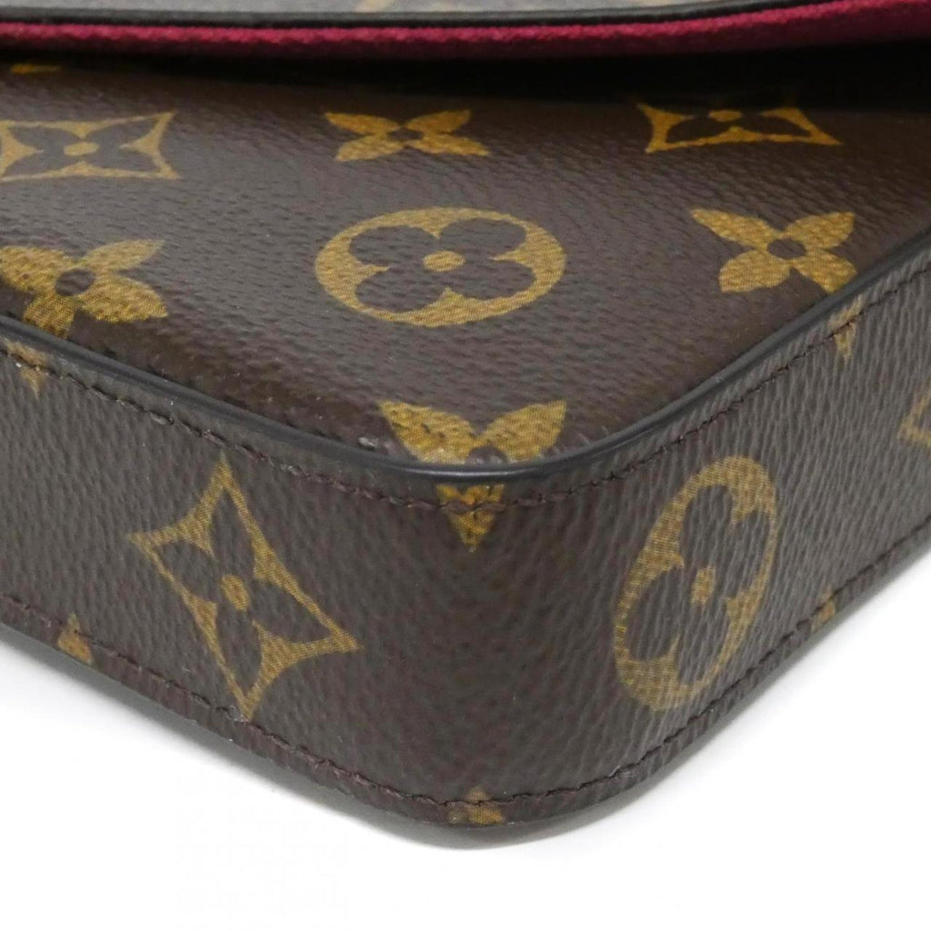 Louis Vuitton Monogram Marron Coated Canvas Pochette Shoulder Bag