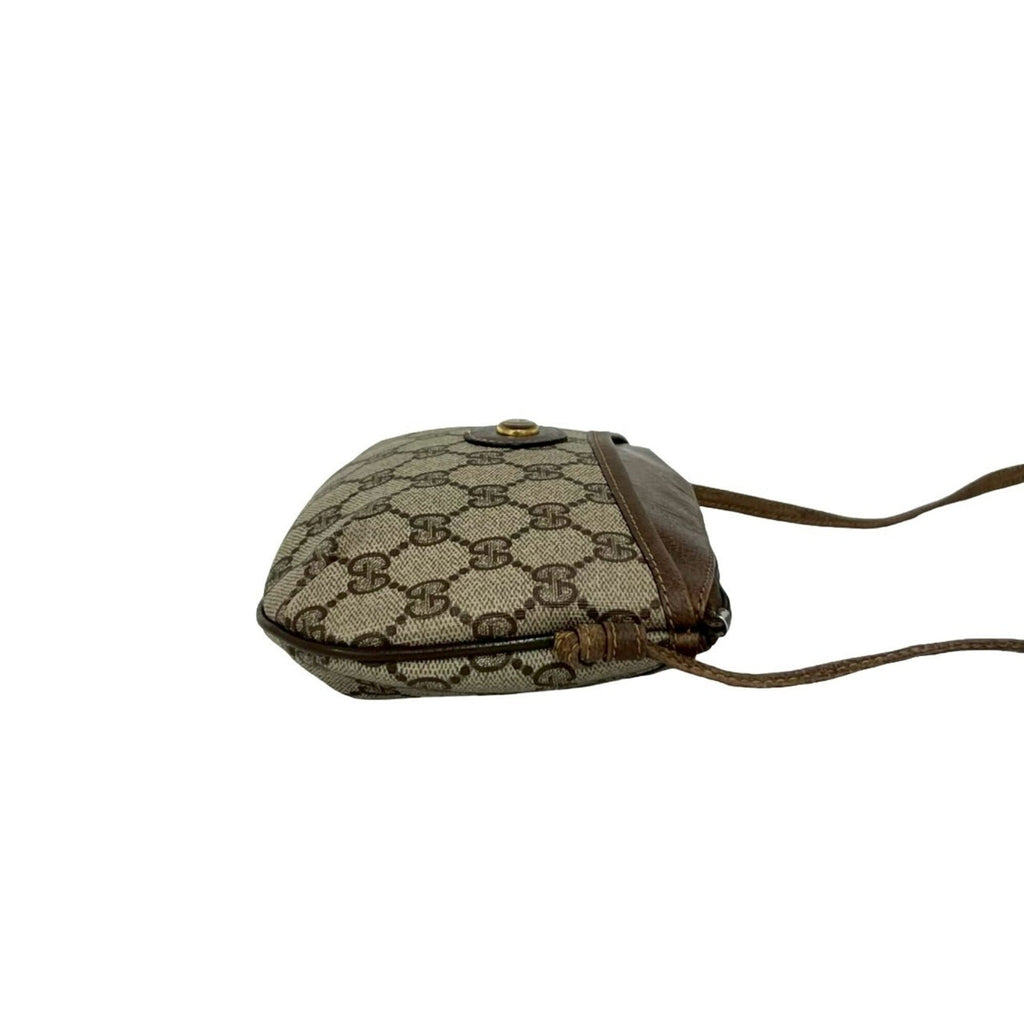 Gucci Brown Pvc Leather Pochette Shoulder Bag (Pre-Owned)