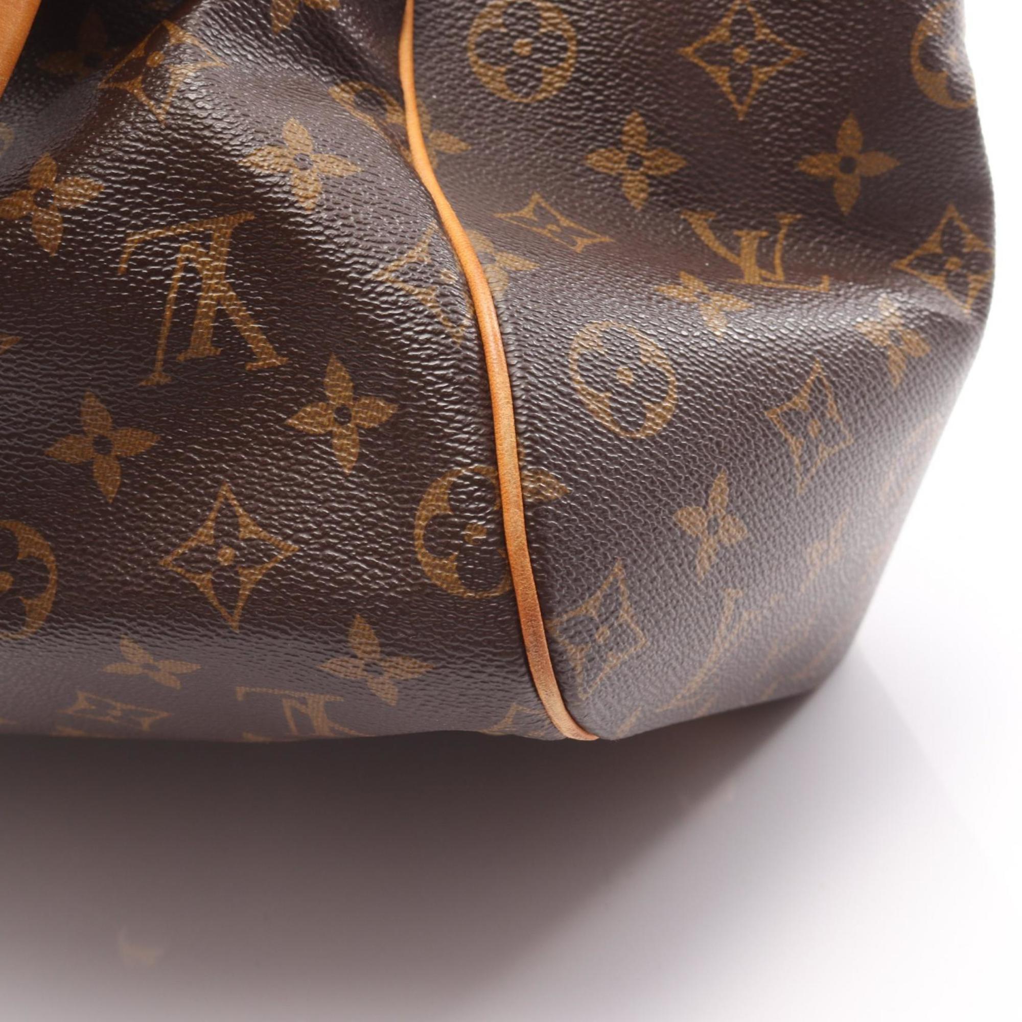 Louis Vuitton Brown Pvc Coated Canvas Leather Handbag