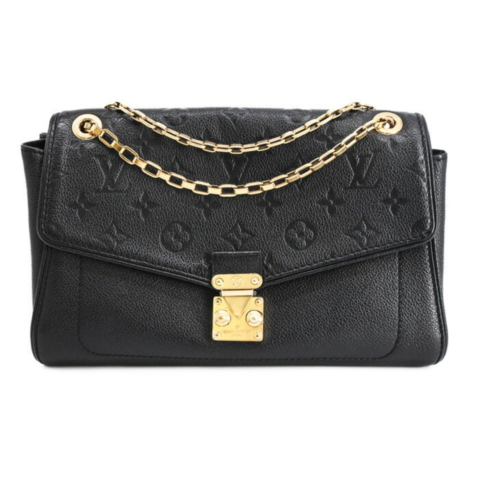 Louis Vuitton Black Noir Monogram Empreinte Handbag Shoulder Bag