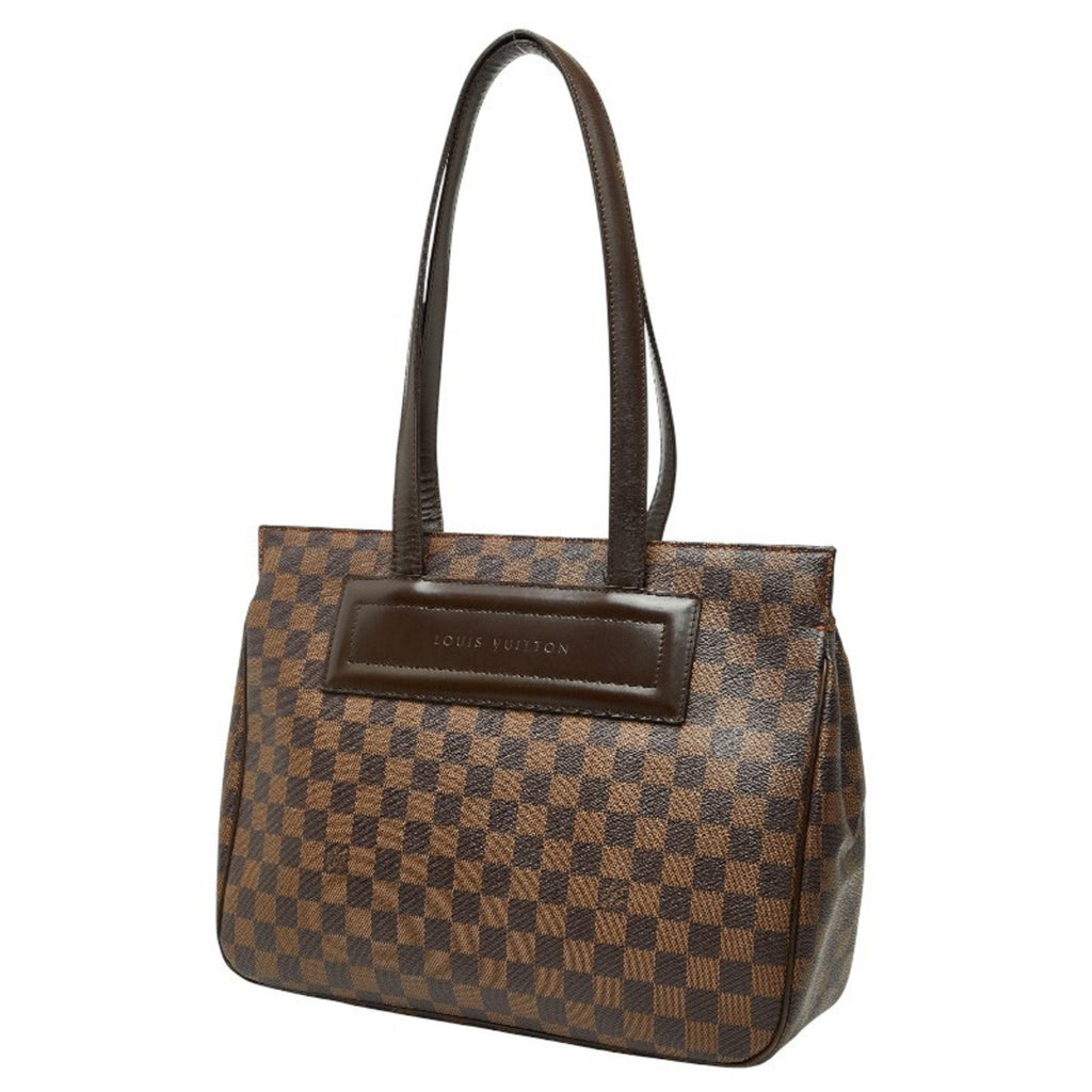 Louis Vuitton Brown Pvc Leather Handbag Tote Bag