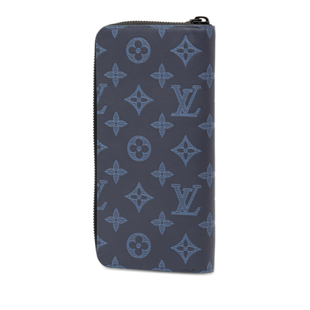 Louis Vuitton Monogram Shadow Blue Monogram Navy Monogram Shadow Long Wallet