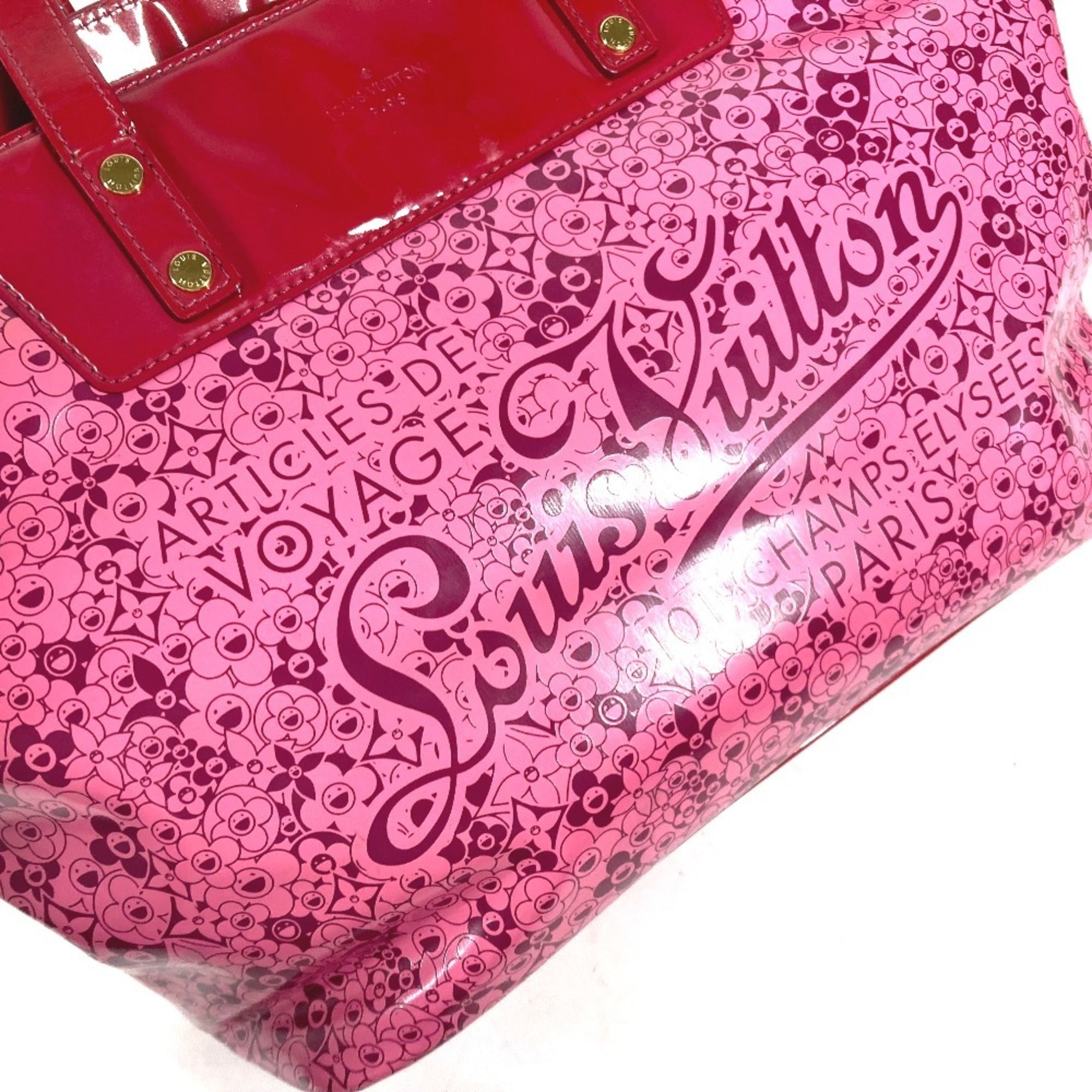 Louis Vuitton Pink Pvc Leather Shoulder Bag Tote Bag