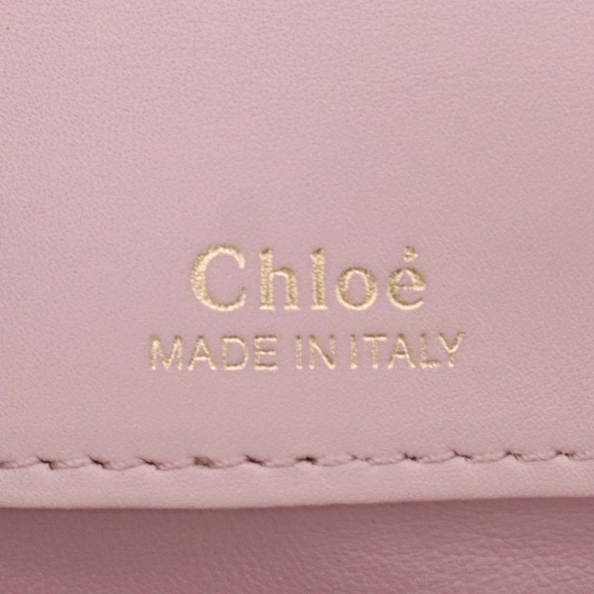 Chloé Pink Beige Leather Shoulder Bag (Pre-Owned)