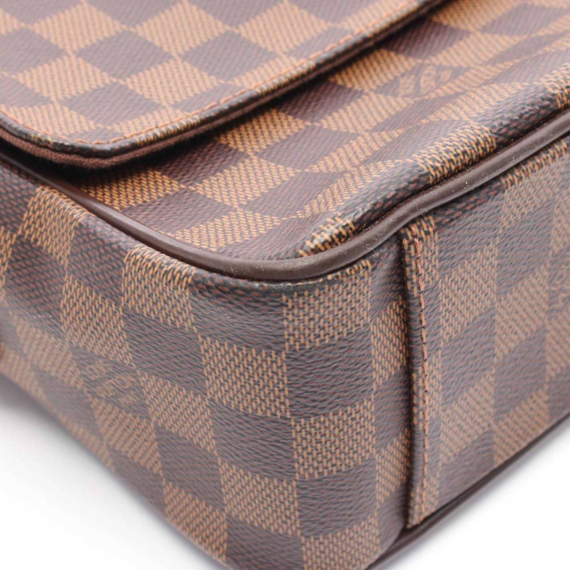 Louis Vuitton Brown Damier Canvas Coated Canvas Leather Shoulder Bag