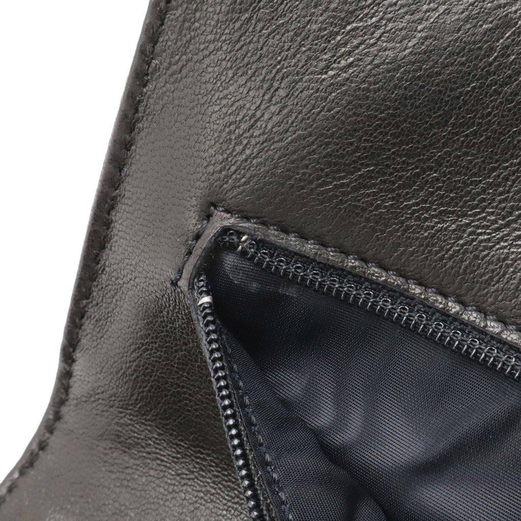 Chanel Black Grained Calfskin Shoulder Bag