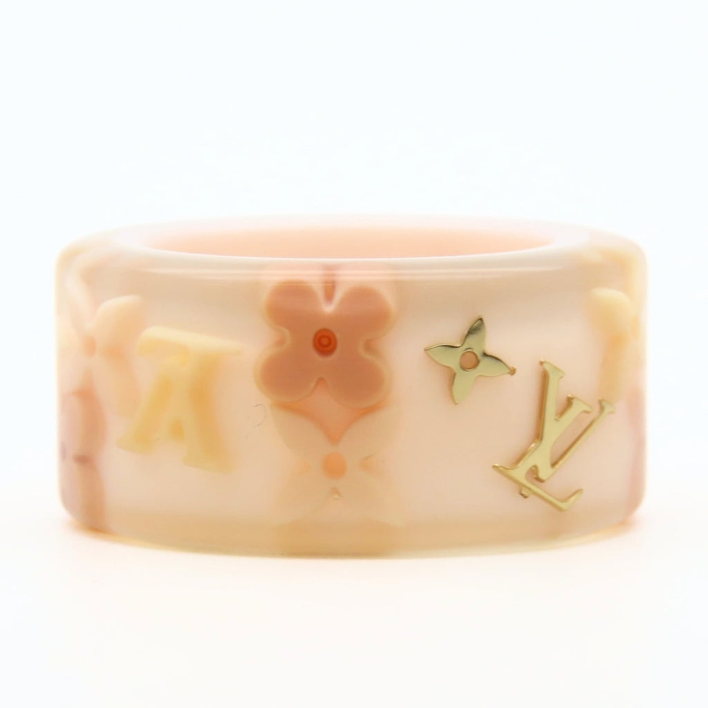 Louis Vuitton Monogram Pink Rose Monogram Resin Band Ring