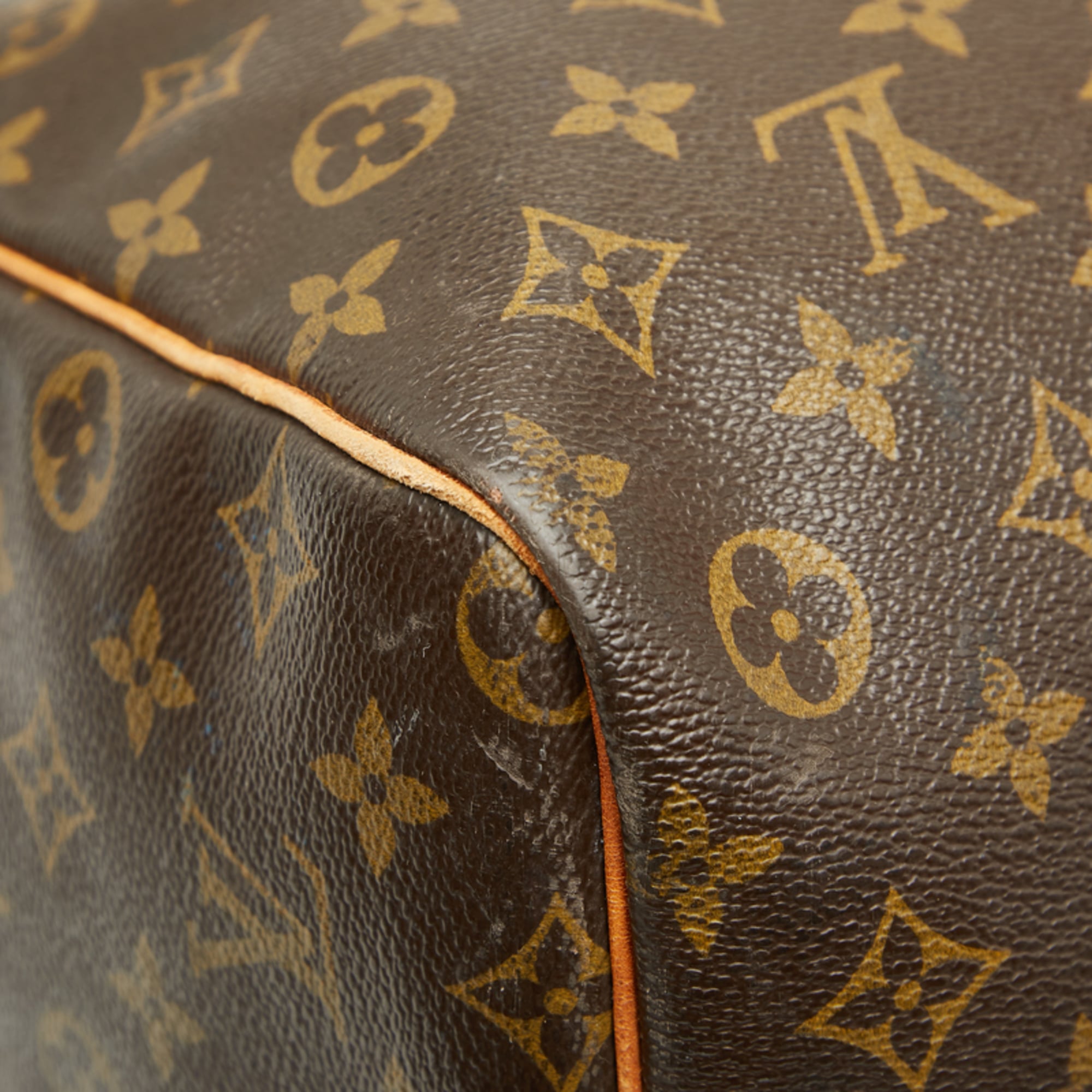 Louis Vuitton Monogram Brown Pvc Leather Boston Bag Shoulder Bag