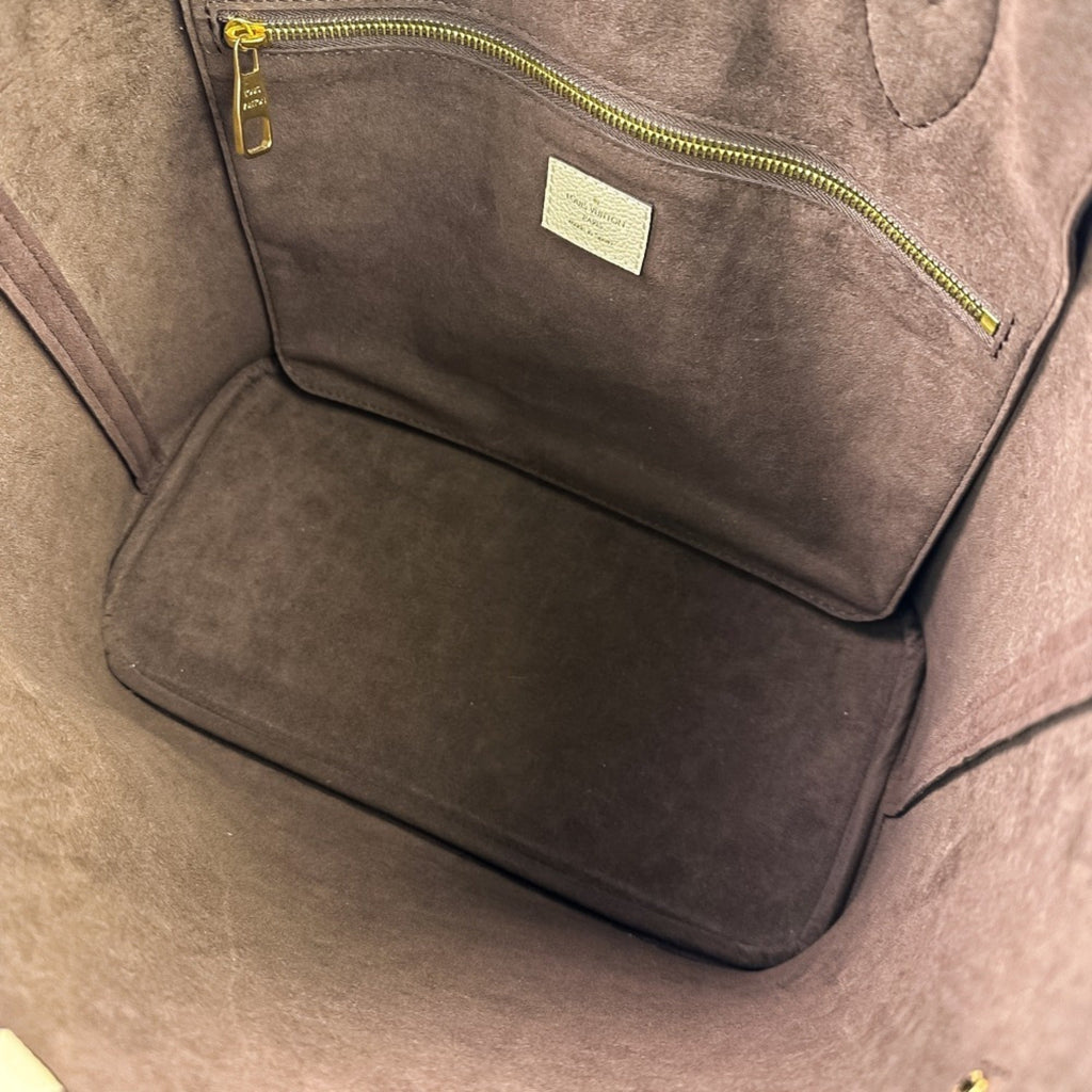 Louis Vuitton Cream Monogram Empreinte Tote Bag