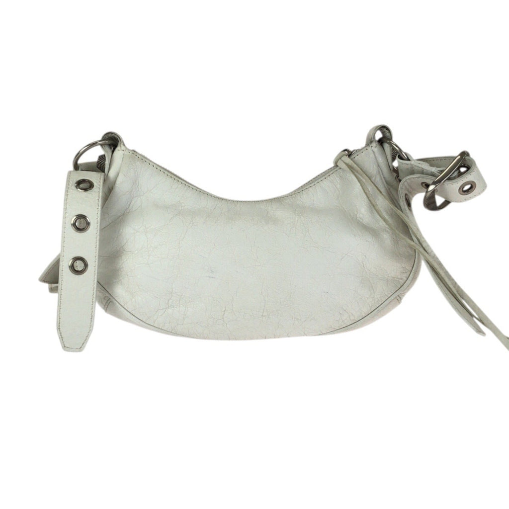 Balenciaga White Leather Pochette Shoulder