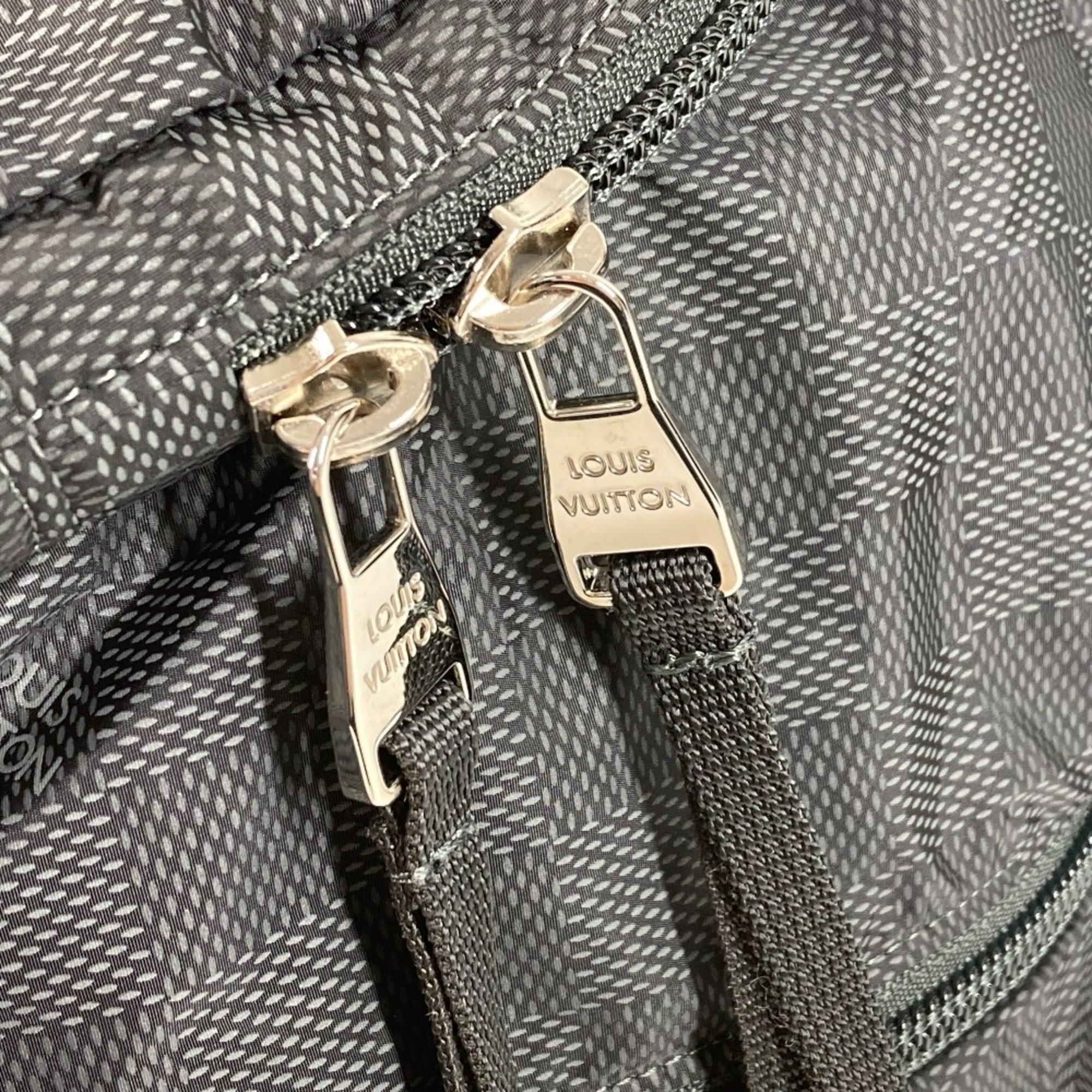 Louis Vuitton Damier Aventure Black Leather Nylon Backpack