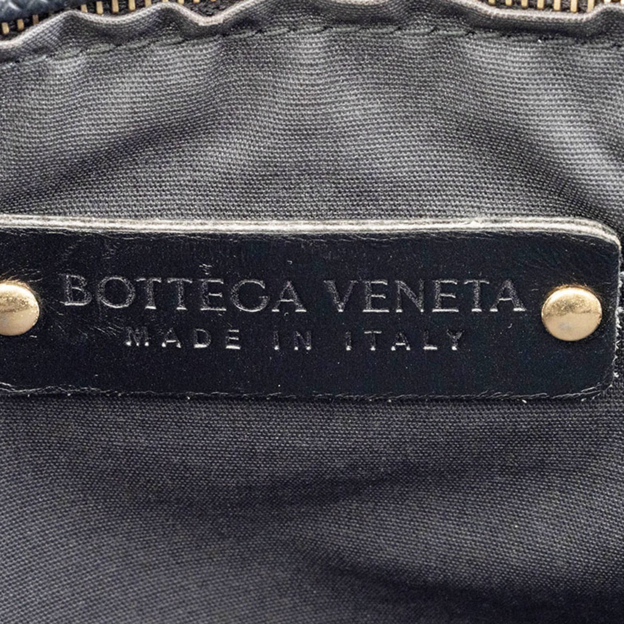 Bottega Veneta Black Pvc Leather Tote Bag