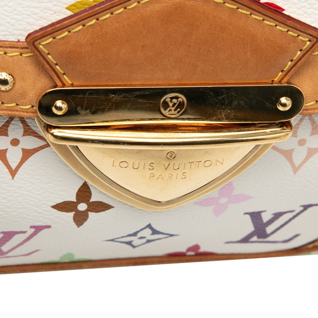 Louis Vuitton Blanc Multi-Color White Pvc Leather Handbag Shoulder Bag