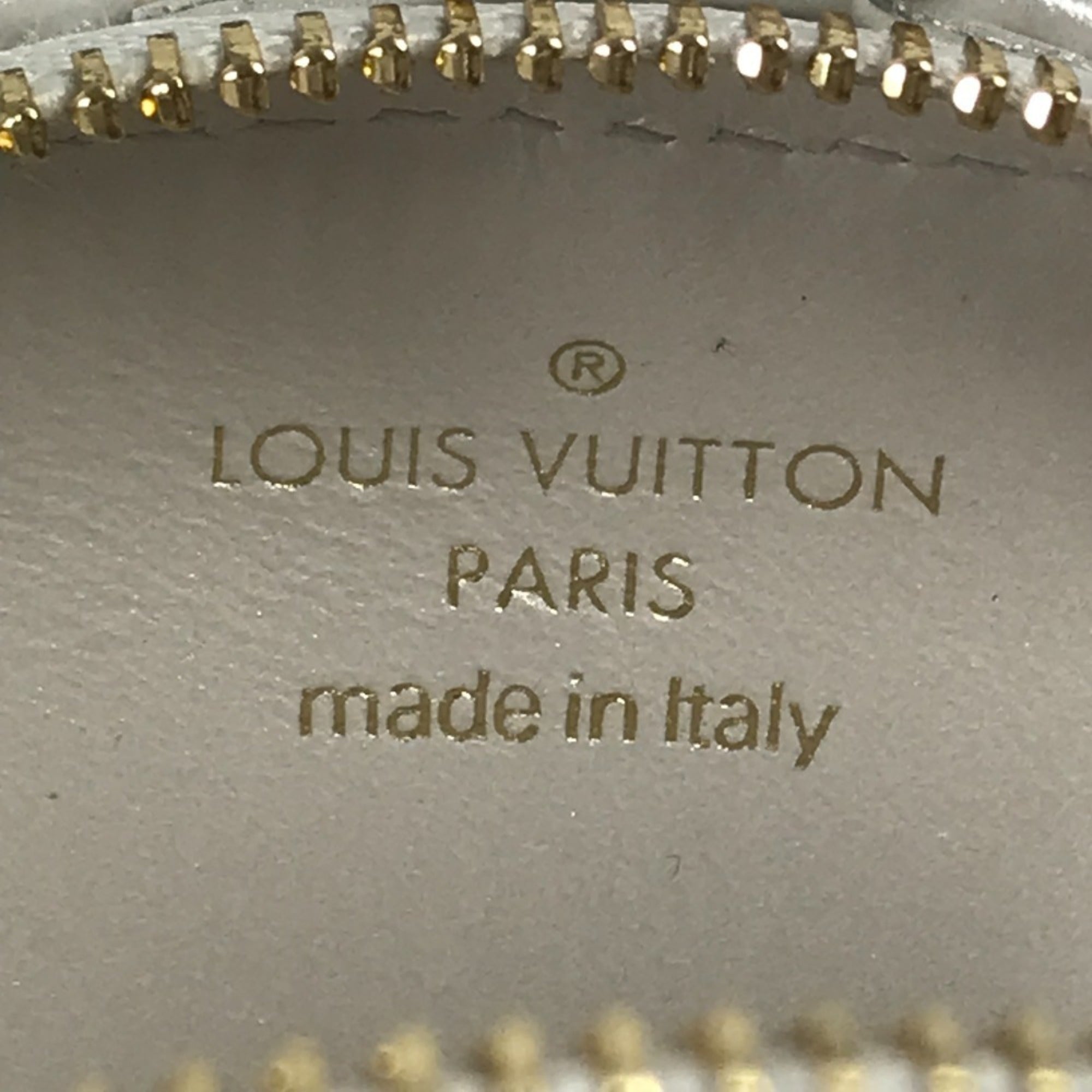 Louis Vuitton White Leather Coin Purse/Coin Case