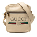 Gucci Multi-Color White Leather Shoulder Bag (Pre-Owned)