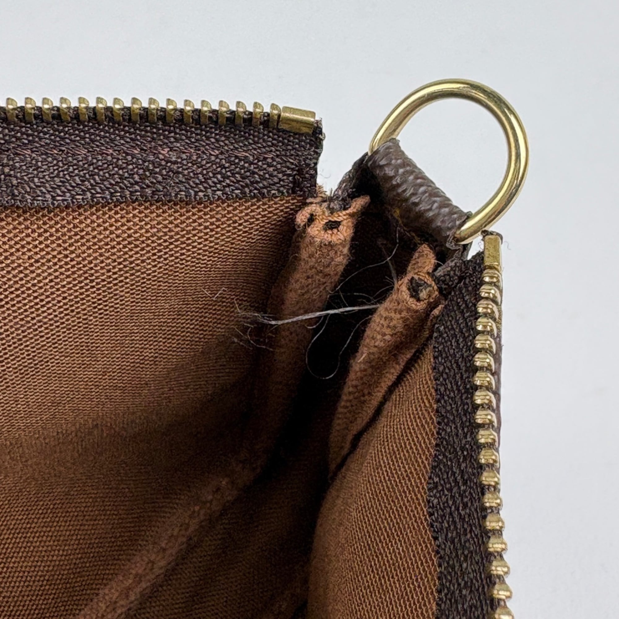 Louis Vuitton Brown Monogram Pochette Pouch
