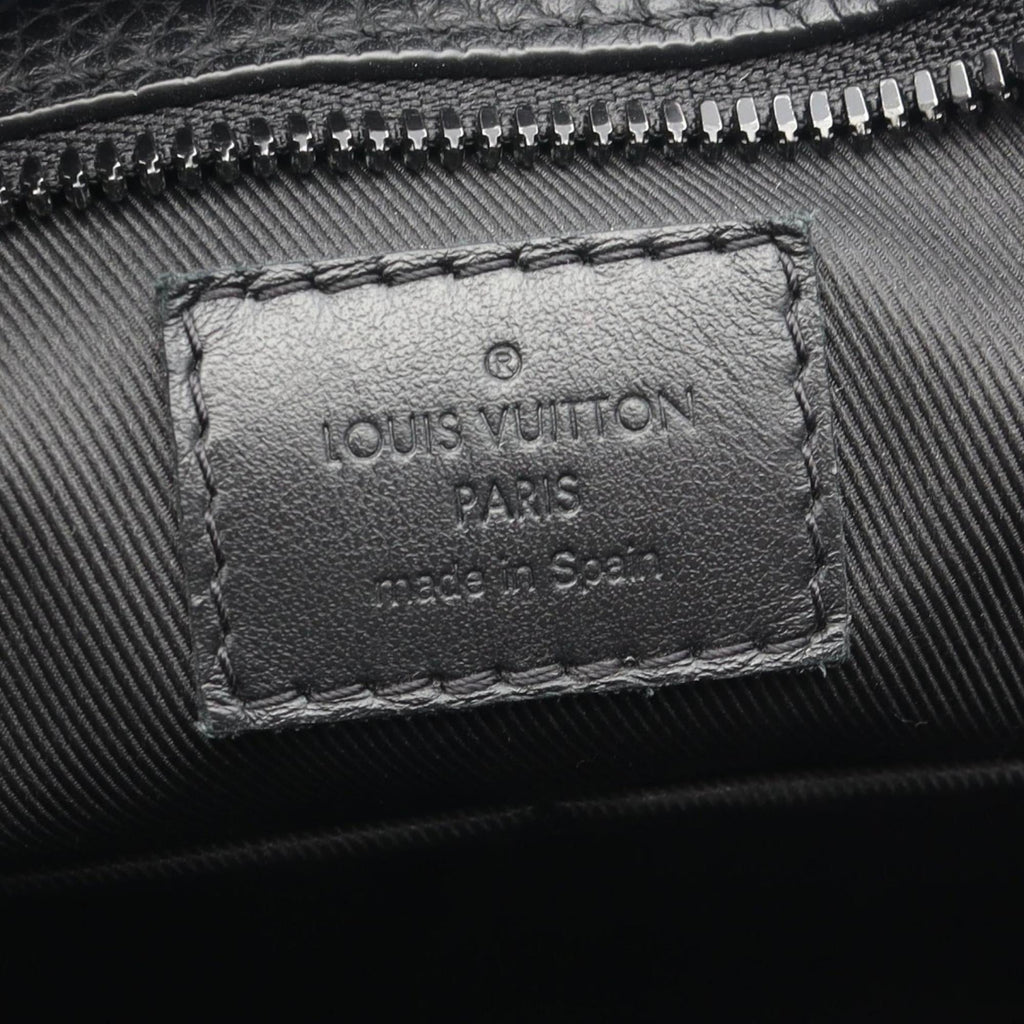 Louis Vuitton Black Leather Tote Bag
