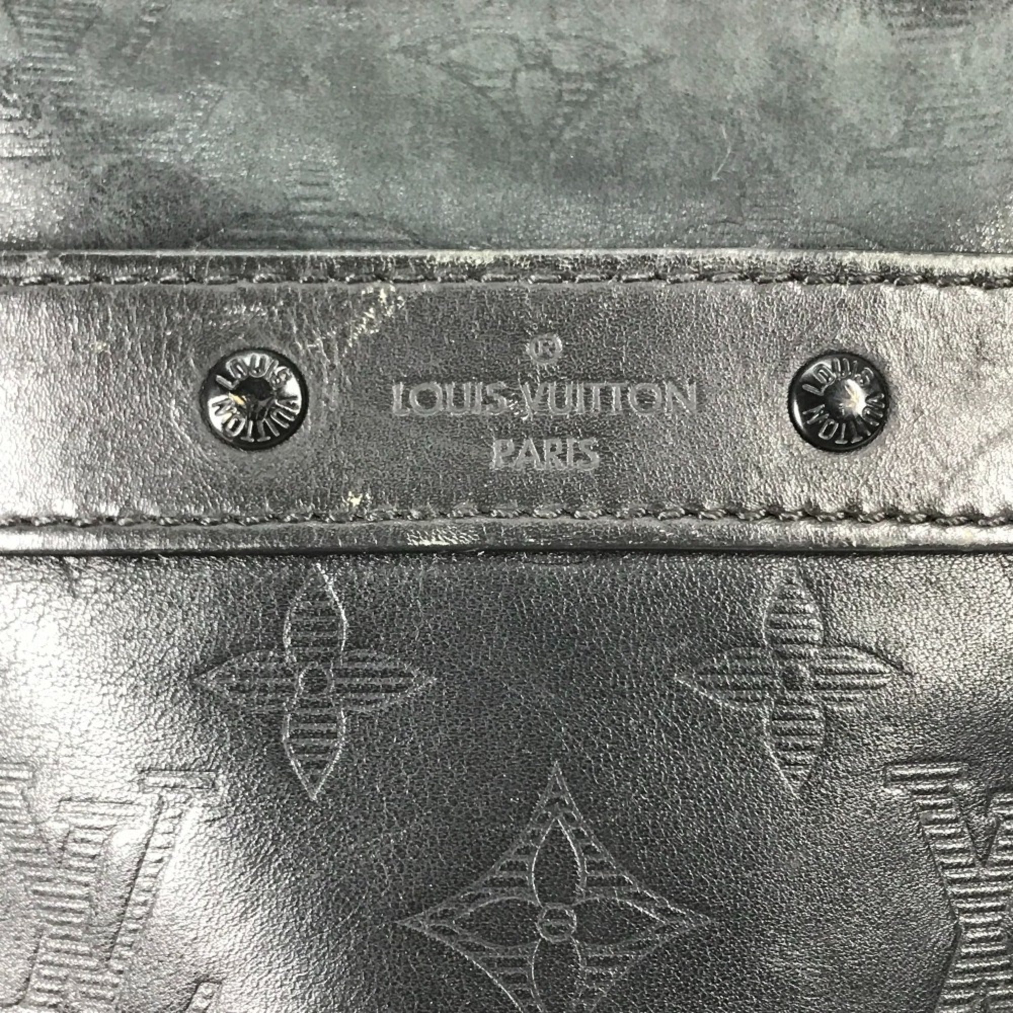 Louis Vuitton Monogram Shadow Black Galle Monogram Shadow Pochette Shoulder Bag