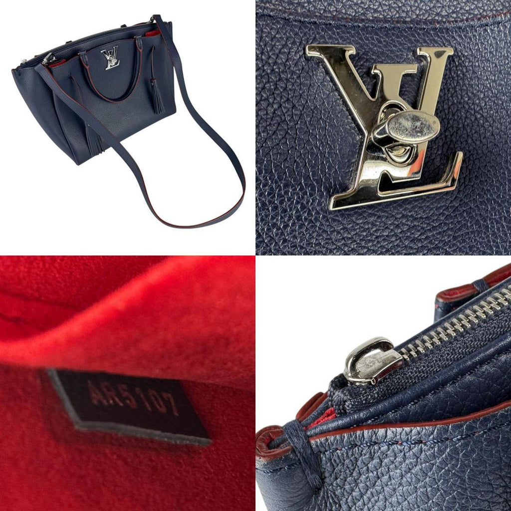 Louis Vuitton Marine Rouge Leather Handbag Shoulder Bag