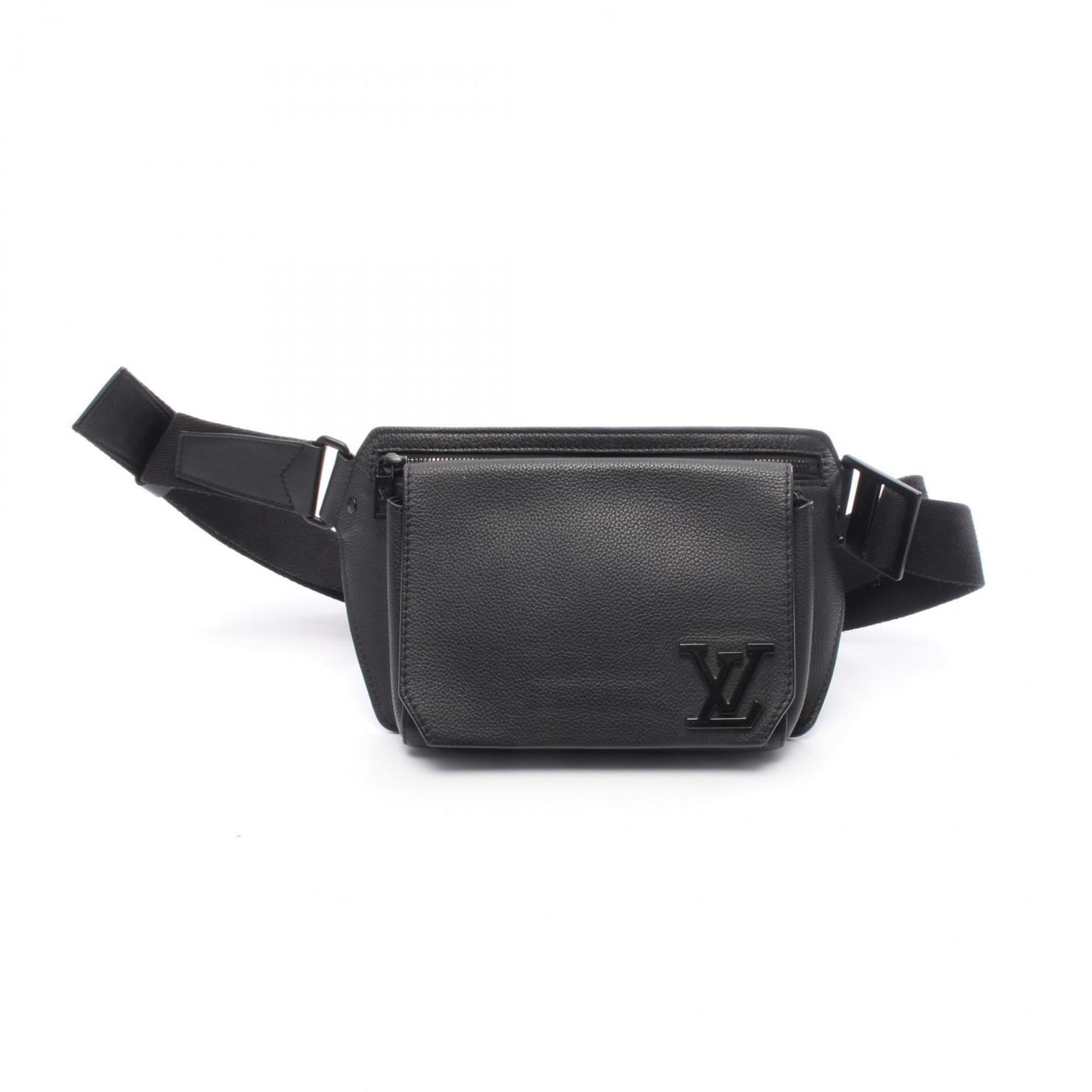 Louis Vuitton Black Noir Leather Fanny Pack