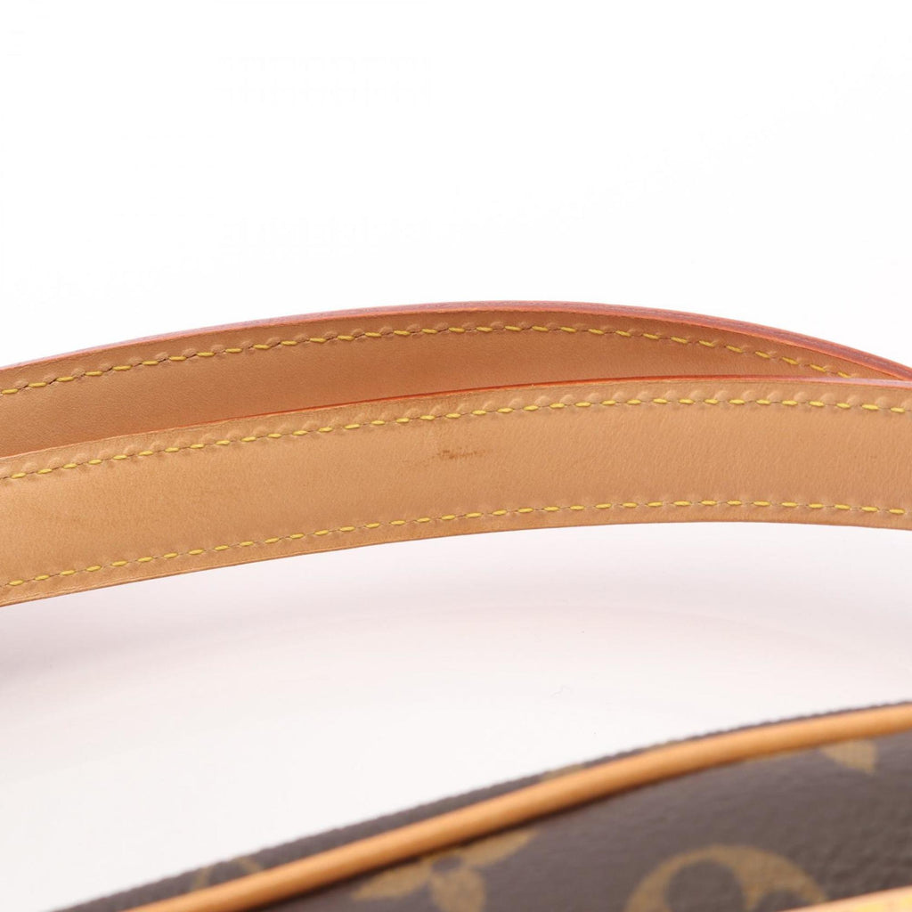 Louis Vuitton Brown Coated Canvas Leather Shoulder Bag
